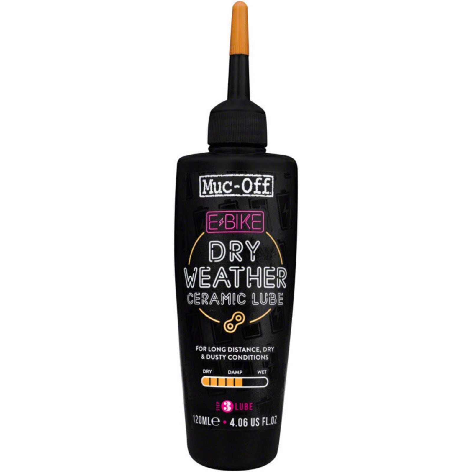 Muc Off eBike Dry Lube 120ml - High-Performance Bicycle Chain Lubricant for All Weather Conditions | Ideal for Mountain Bikes, Road Bikes & Commuting