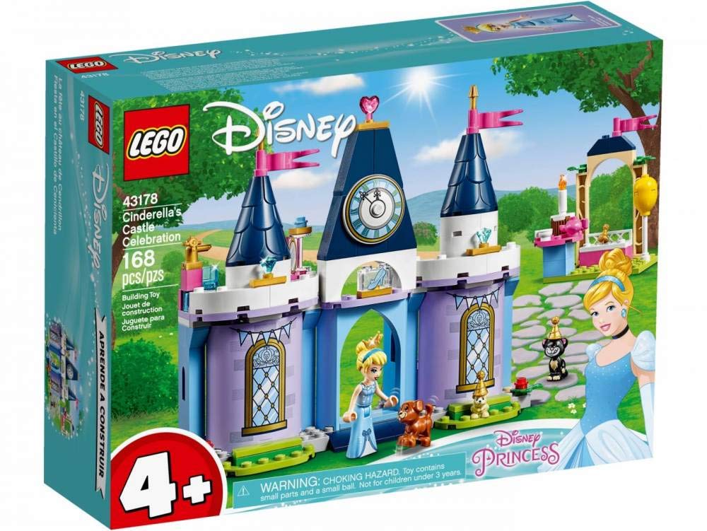 LEGO Disney Cinderella’s Castle Celebration 43178 Building Kit (168 Pieces) - Creative Toy for Kids, Disney Princess Fans & Collectors - Perfect for Birthday Gifts, Christmas Presents & Playtime Fun