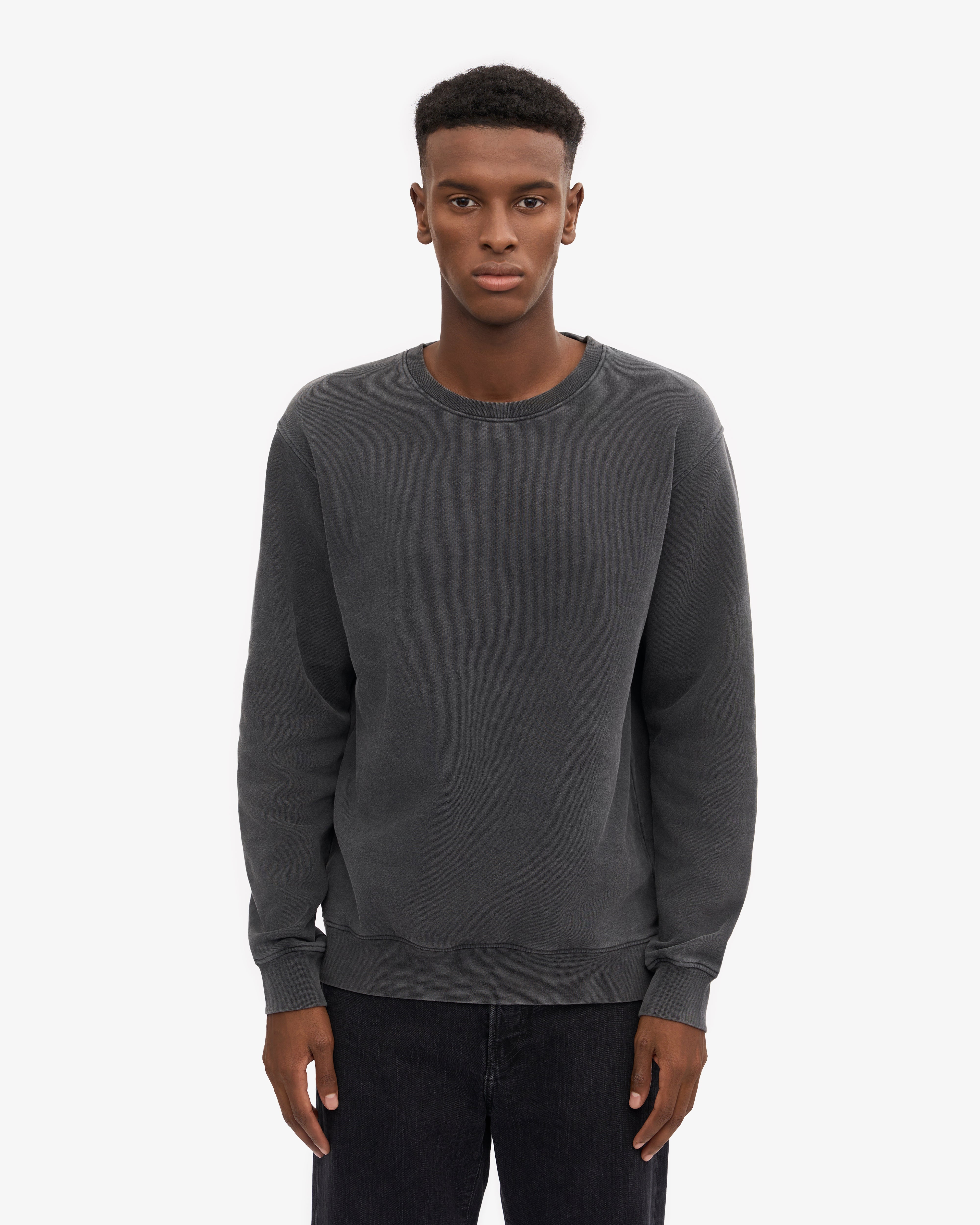 Classic Organic Cotton Crew Neck T-Shirt for Men - Faded Black - Soft & Comfortable Casual Wear for Everyday Use
