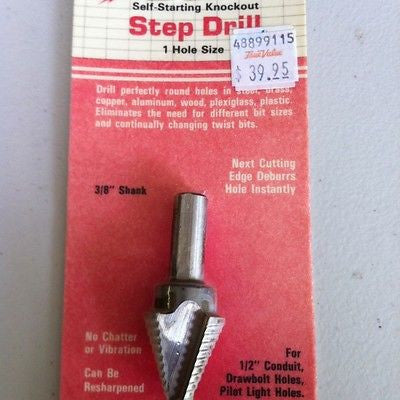 Milwaukee 7/8 Inch Self-Start KO Step Drill Bit 48-89-9115 - Perfect for Metalworking, Electrical Conduit Installation & DIY Projects