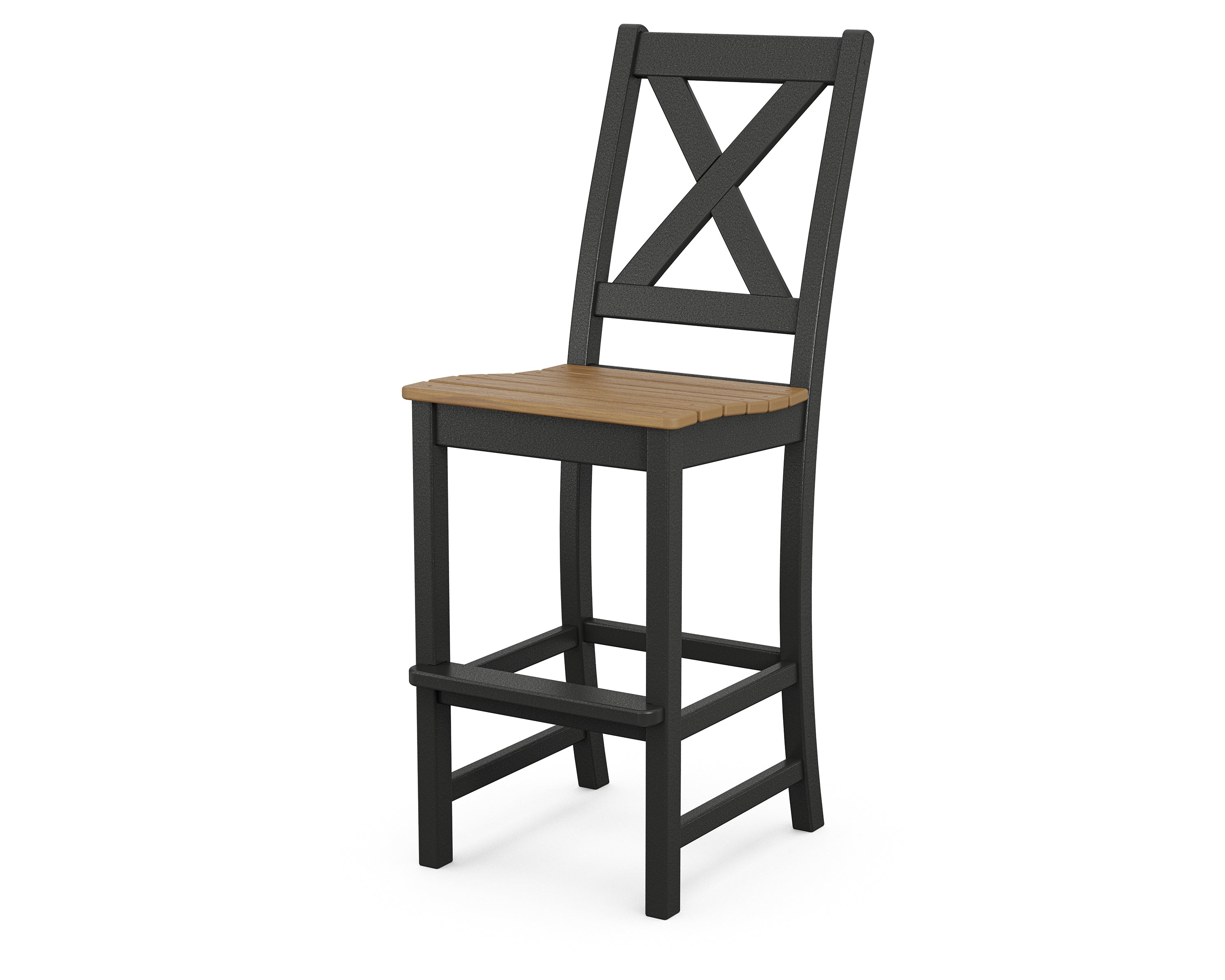 POLYWOOD Braxton Bar Side Chair - Weather-Resistant Outdoor Dining Chair for Patio, Deck, or Poolside - Perfect for Entertaining and Relaxing