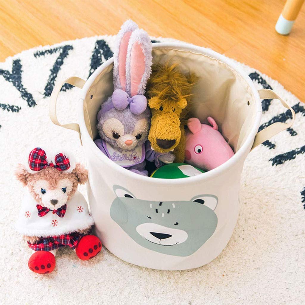 Foldable Canvas Laundry Basket & Storage Bin for Kids Nursery, Office, Bedroom - Large Hamper Organizer for Clothes, Toys & Essentials | Space-Saving Home Organization Solution (Multiple Colors Available)