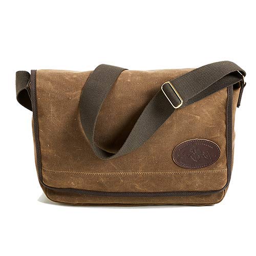 Frost River Saganaga Waxed Canvas Travel Satchel - Durable Leather Trimmed Shoulder Bag for Men & Women - Perfect for Hiking, Camping & Everyday Carry