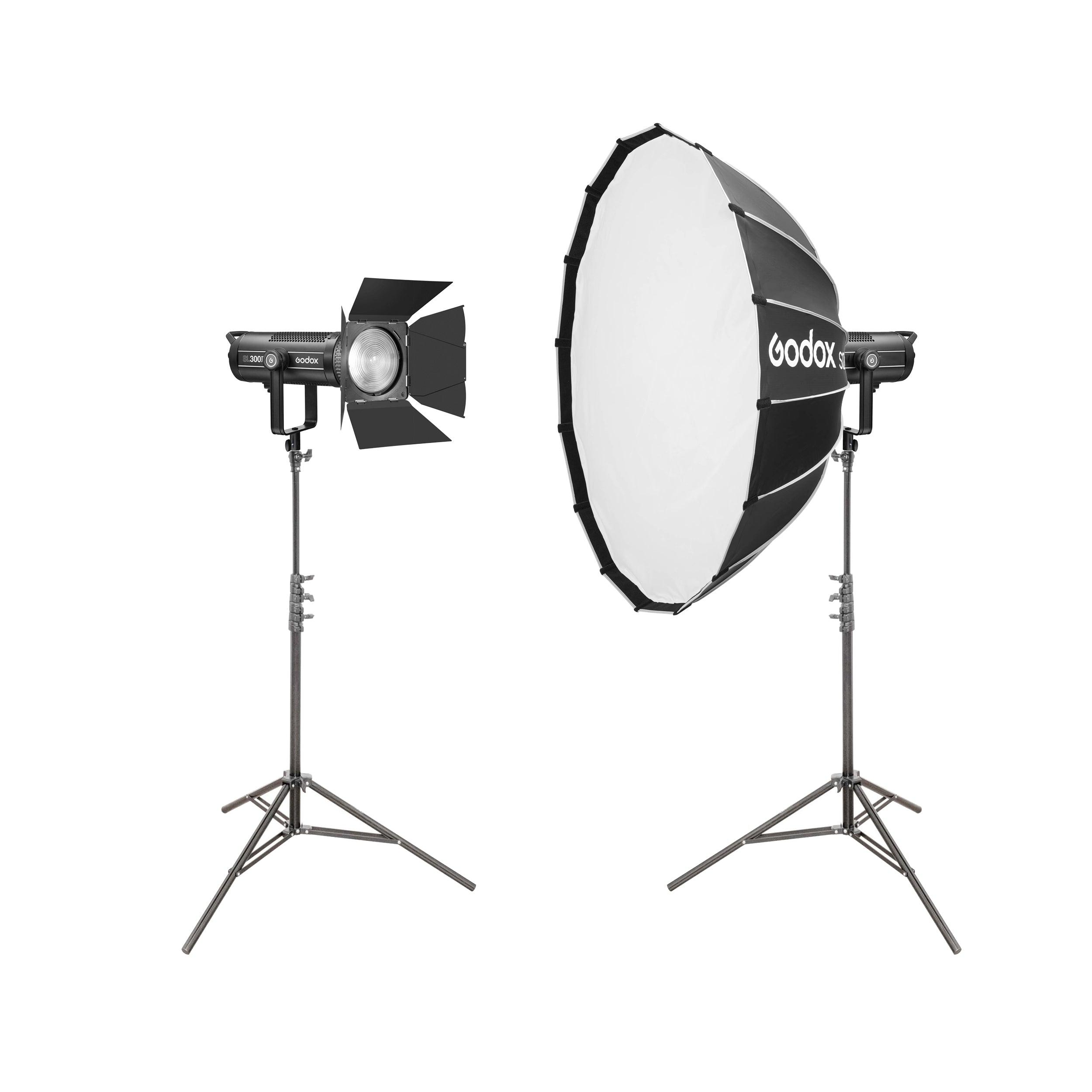 Godox SL300III 330W LED Studio Light with S120T Softbox & 8 Optical Fresnel Lens - Professional Photography Lighting Kit for Portraits, Product Shoots, and Video Production