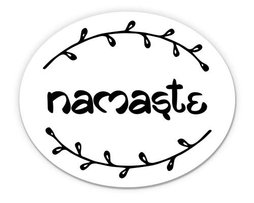 Namaste - 12 Inch Waterproof Vinyl Sticker Decal for Laptops, Cars, Windows & DIY Crafts