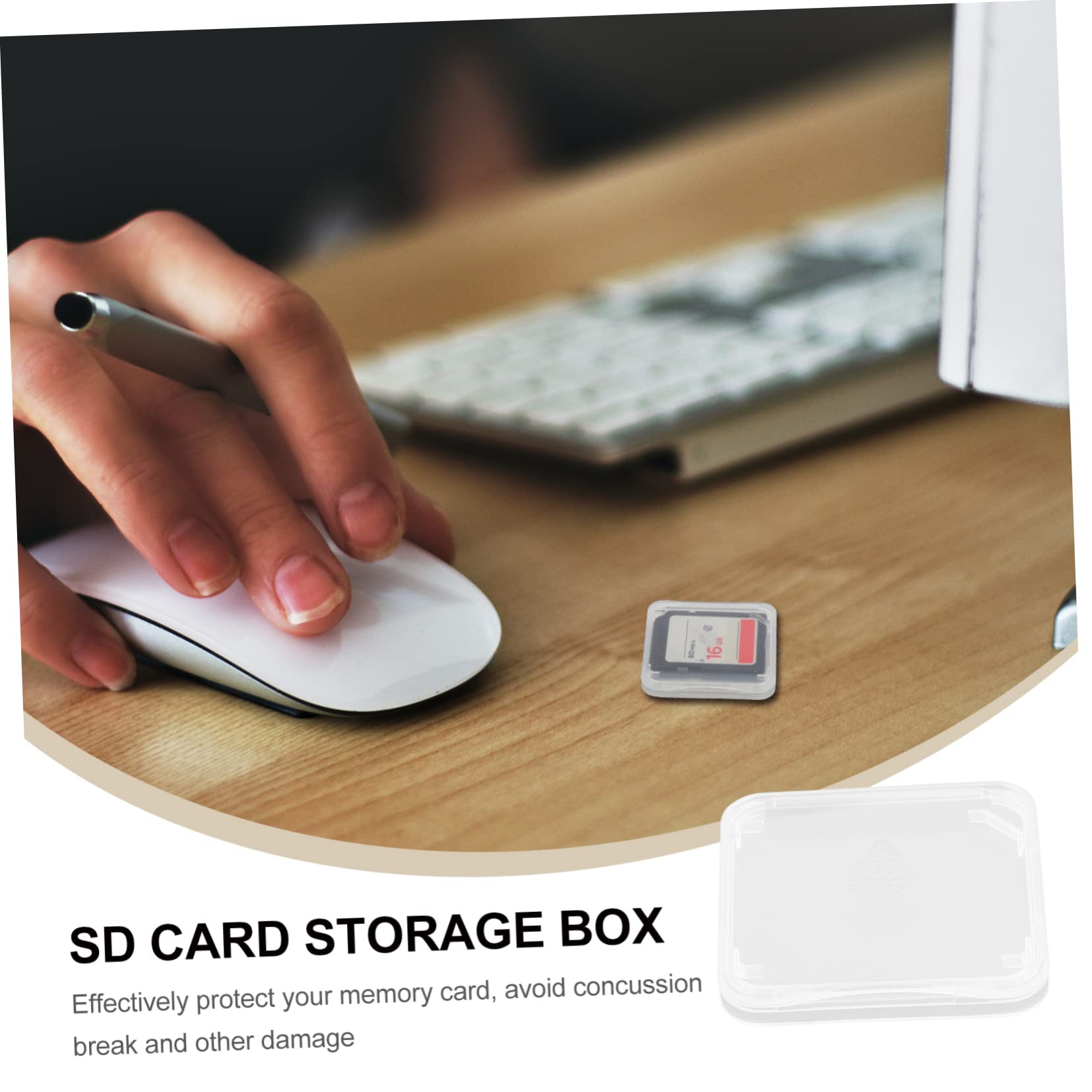 ARTIBETTER 100pcs Memory Card Storage Box - Durable PP Material Card Organizer with Secure Closure - Perfect for SD, Micro SD, CF Cards - Ideal for Photographers, Gamers & Office Organization