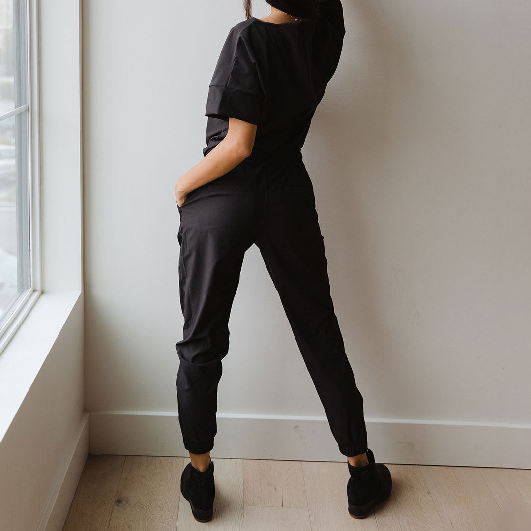 Women's Stylish Everyday Jumpsuit - Comfortable Black Romper for Casual Wear | Perfect for Work, Travel & Weekend Outings