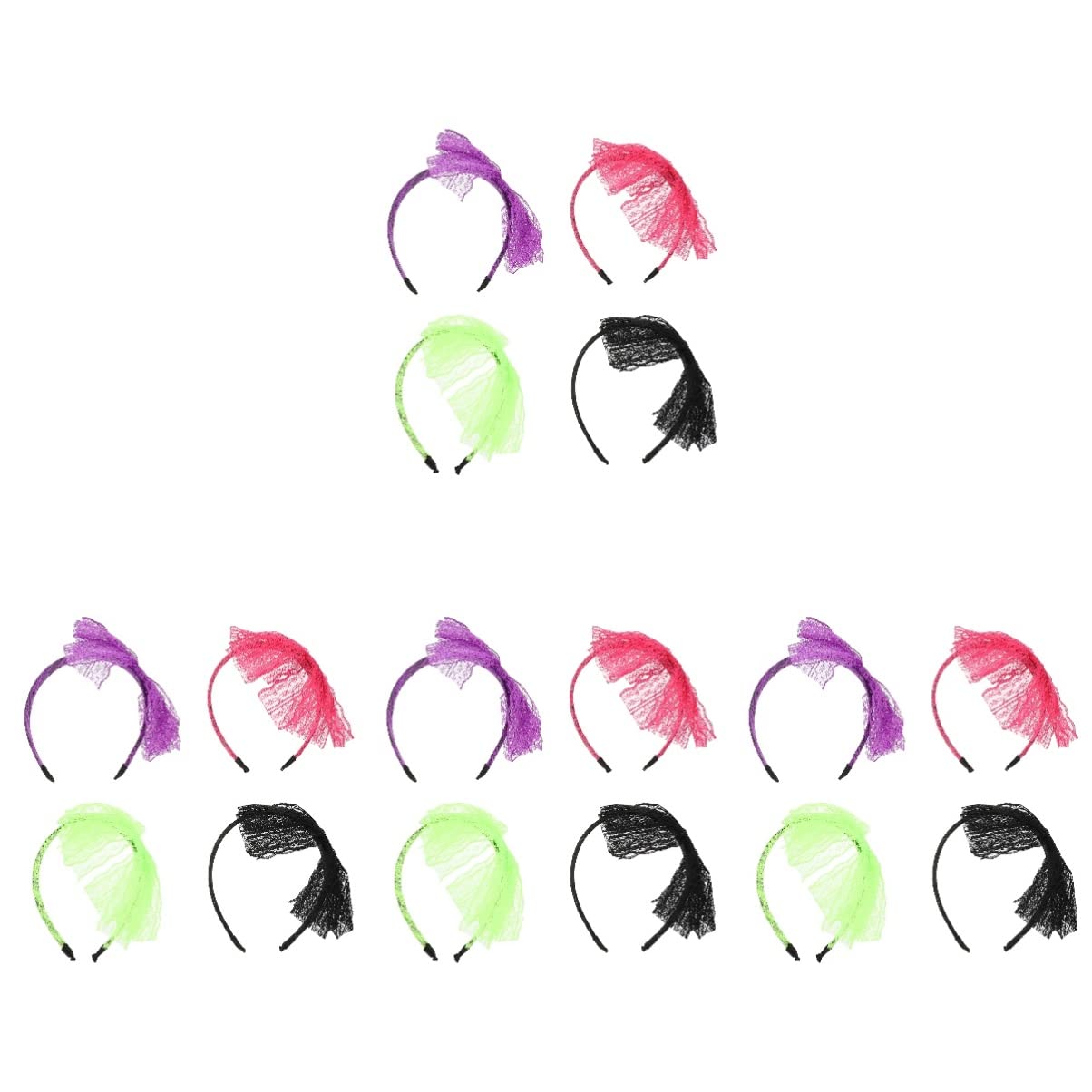 FOMIYES 4-Pack Bowknot Headbands for Girls - Decorative Hair Hoops with Bow Design - Perfect for Parties, Weddings, and Special Occasions (4 Styles x 4 Pieces)