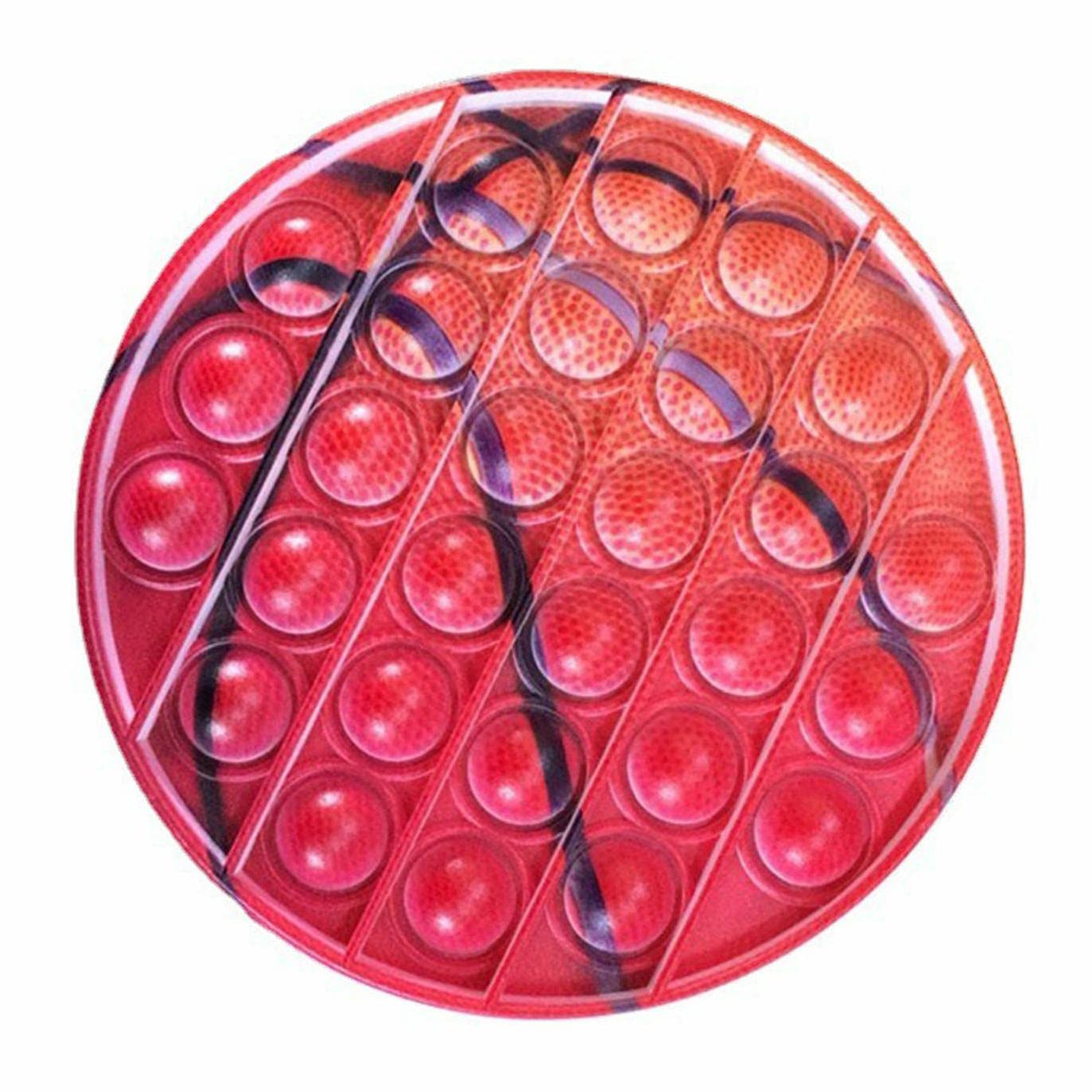 Basketball-Shaped Pop Fidget Sensory Toy - Stress Relief Popping Bubble Toy for Autism, ADHD & Anxiety - Silicone Squeeze Ball for Kids & Adults - Perfect for Classrooms, Offices & Travel