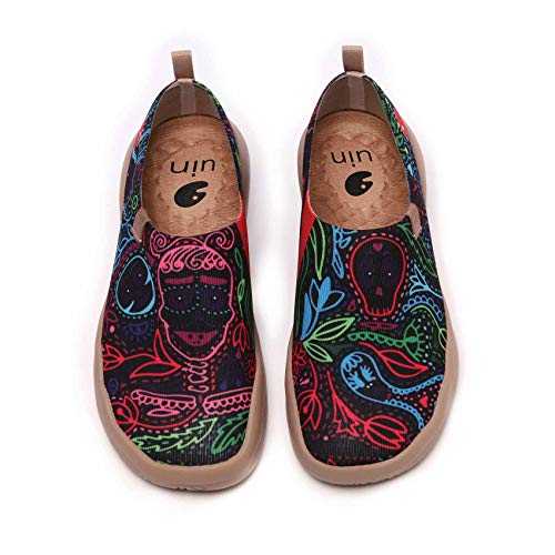 UIN Women's Art Painted Slip-On Loafers - Lightweight Knit Travel Shoes | Comfortable Casual Sneakers for Walking & Outfits | Toledo II Collection