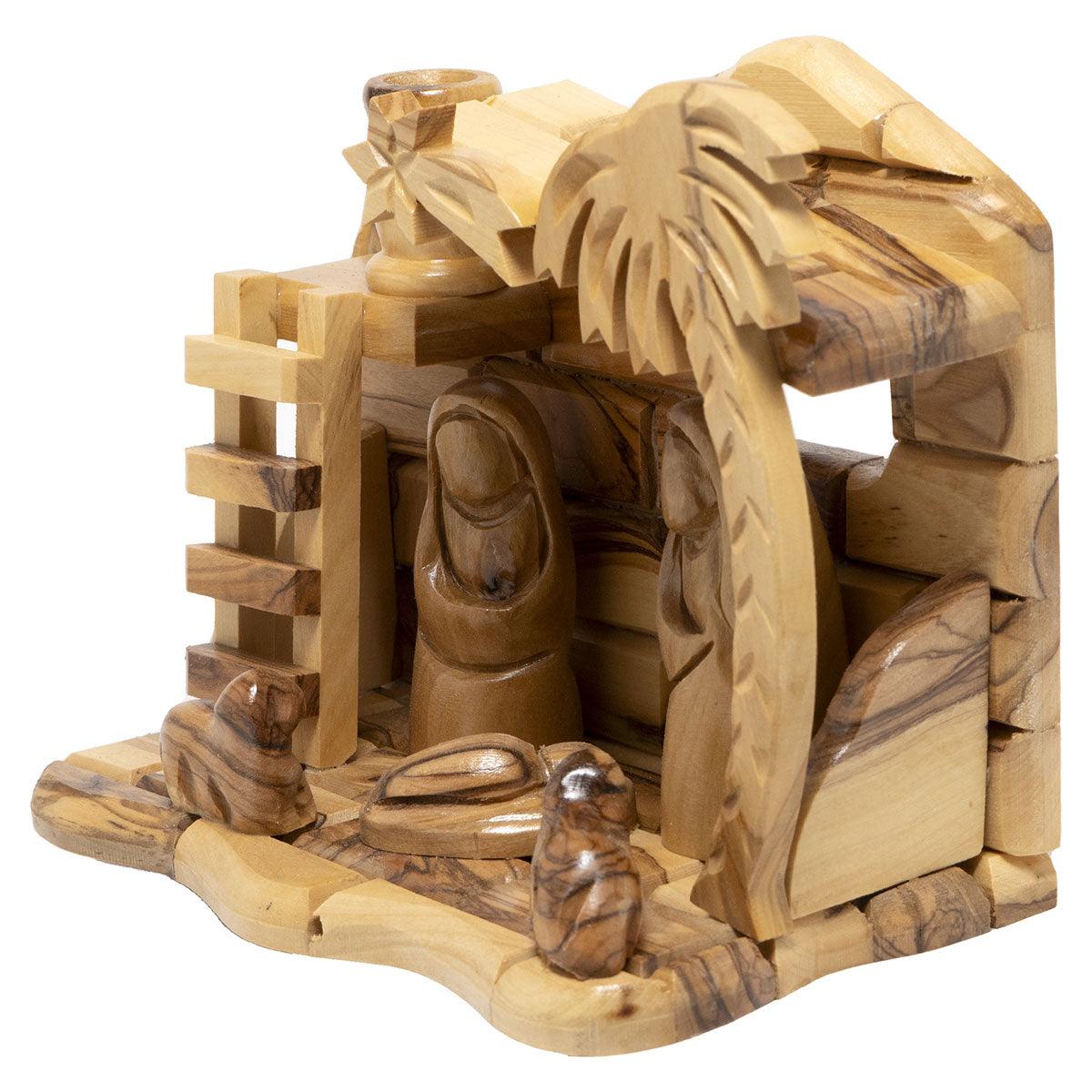 Handcrafted Olive Wood Nativity Scene Set - 5.7 Inch Christmas Figurines for Home Decor, Gift & Holiday Display