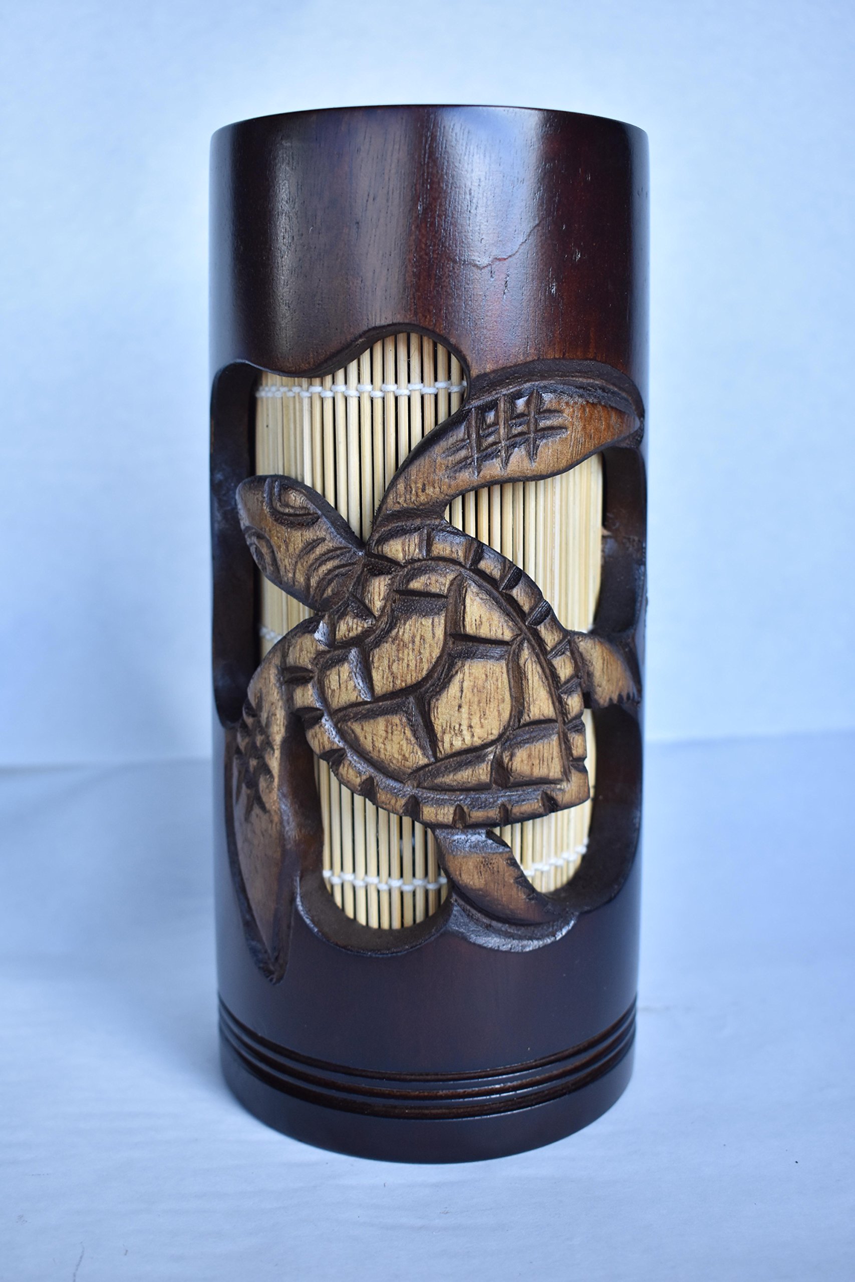 Hand Carved Wood Lamp - Natural Wooden Table Lamp with Unique Artisan Design for Bedroom, Living Room & Office Decor - Perfect for Cozy Ambiance and Gift Giving