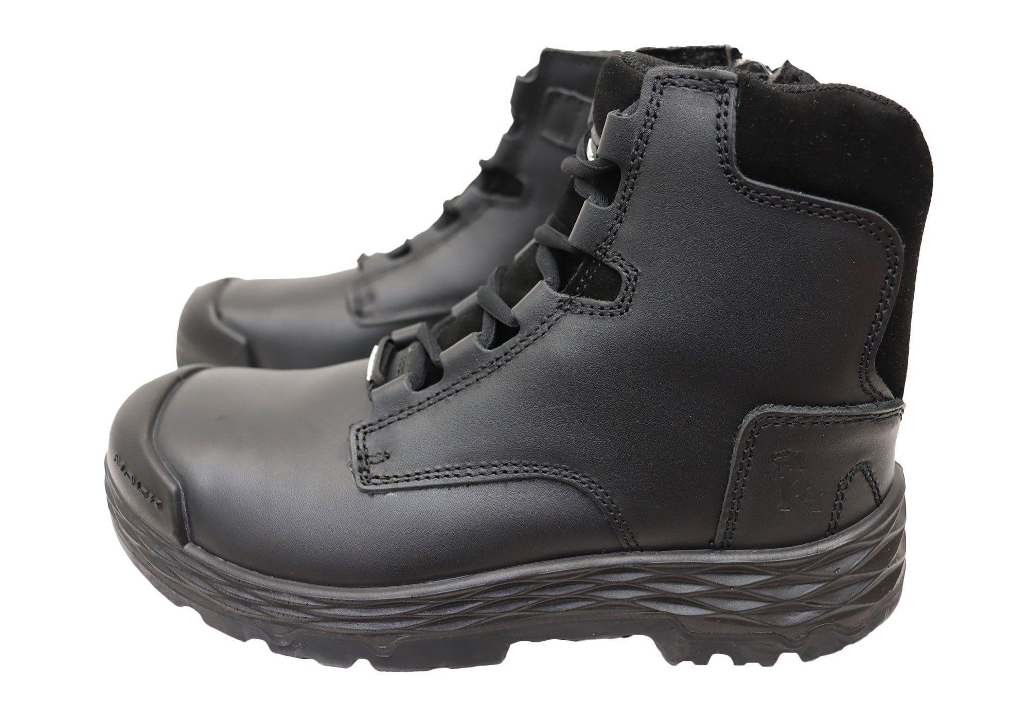 Mack Men's Force Leather Steel Toe Safety Work Boots with Side Zipper - Durable Construction for Industrial & Warehouse Work Environments