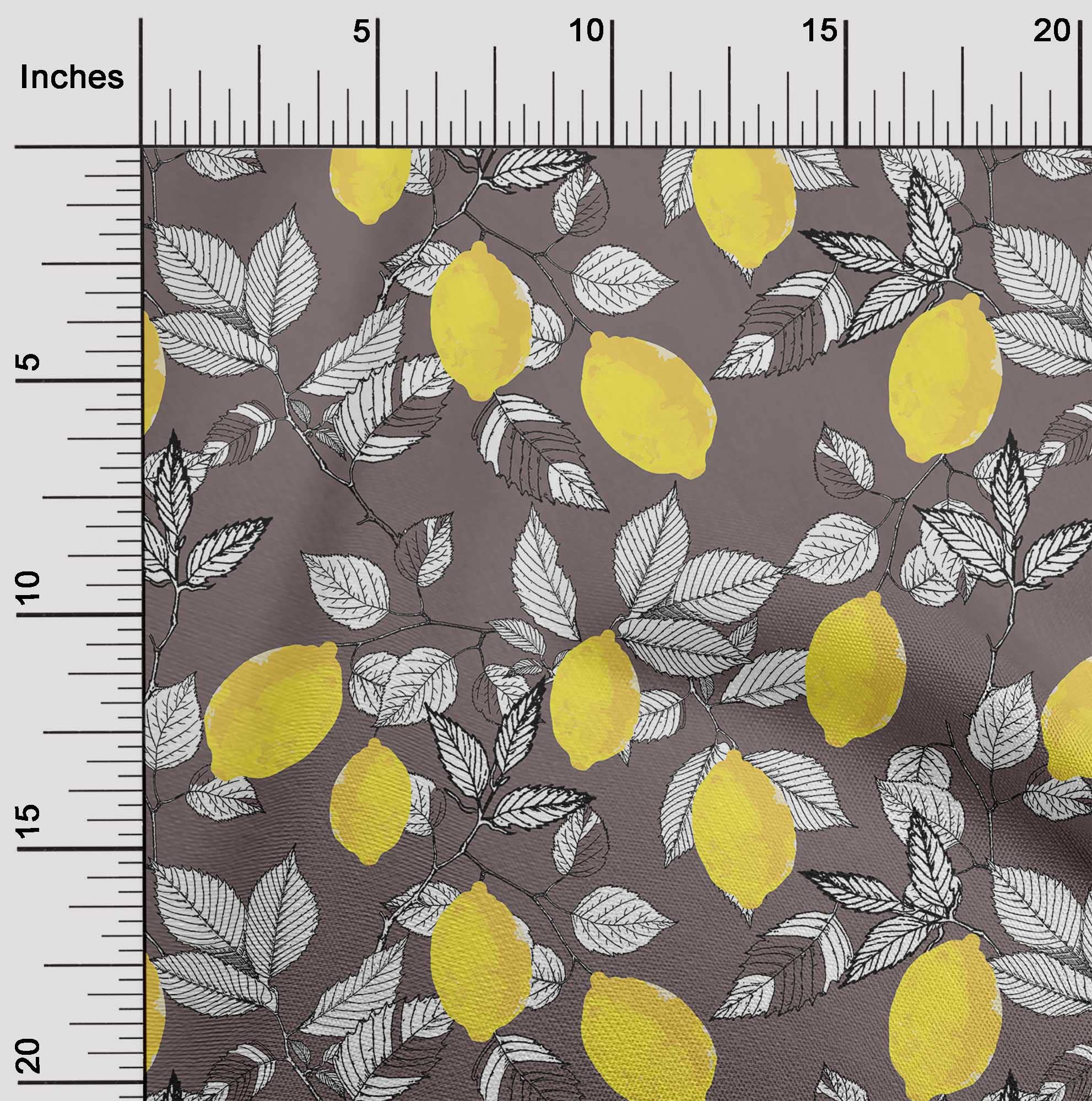 oneOone Polyester Spandex Fabric - Dusty Gray Tropical Leaf Print Dress Material - 56 Inch Wide by The Yard | Perfect for Summer Dresses, Skirts & DIY Fashion Projects