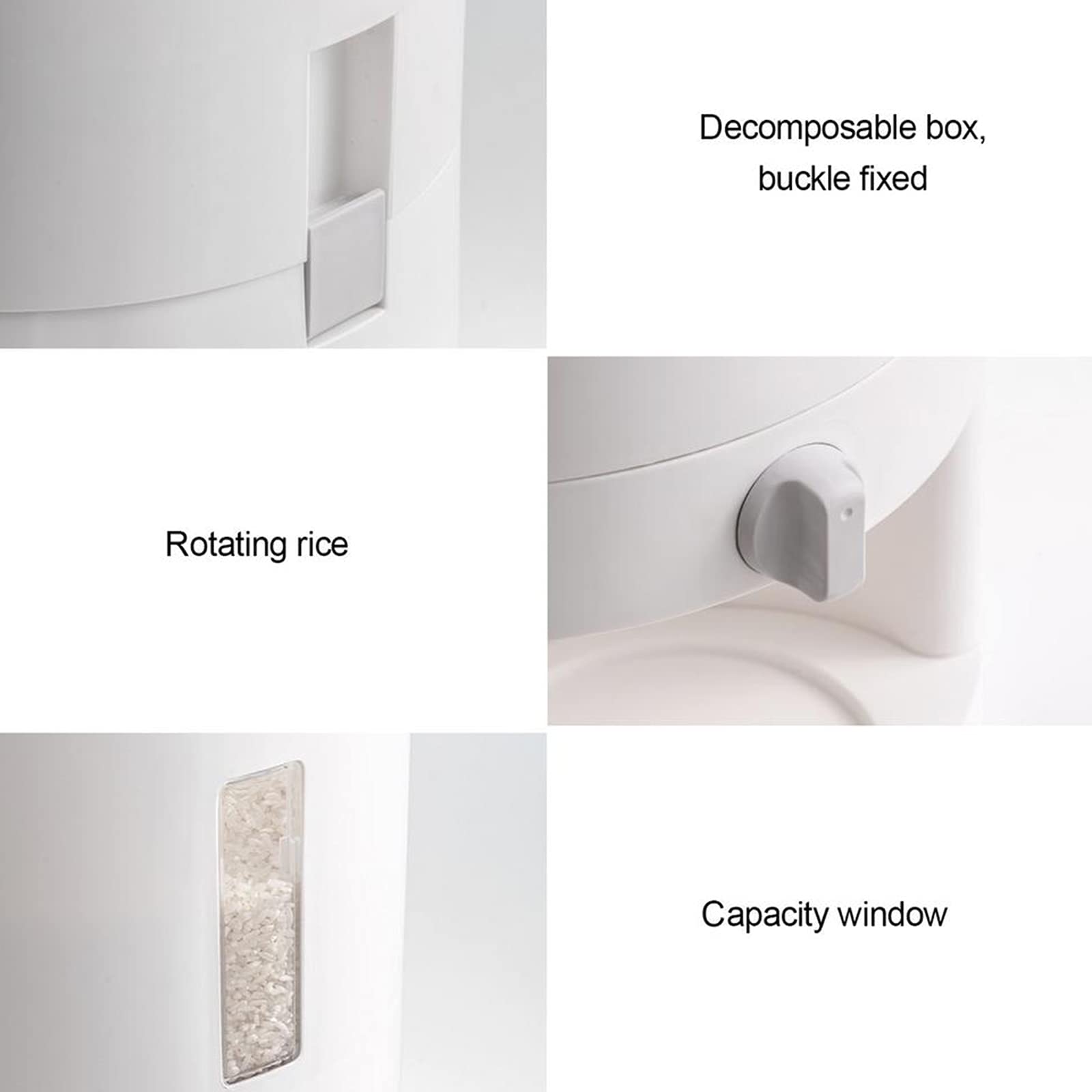 HB1 Airtight Moisture-Proof Pet Food Storage Container with Measuring Cup - Dry Food Dispenser for Dog, Cat & Bird Food - Ideal for Flour, Kibble & Treats Storage - Perfect for Kitchen, Pantry & Pet Feeding Stations