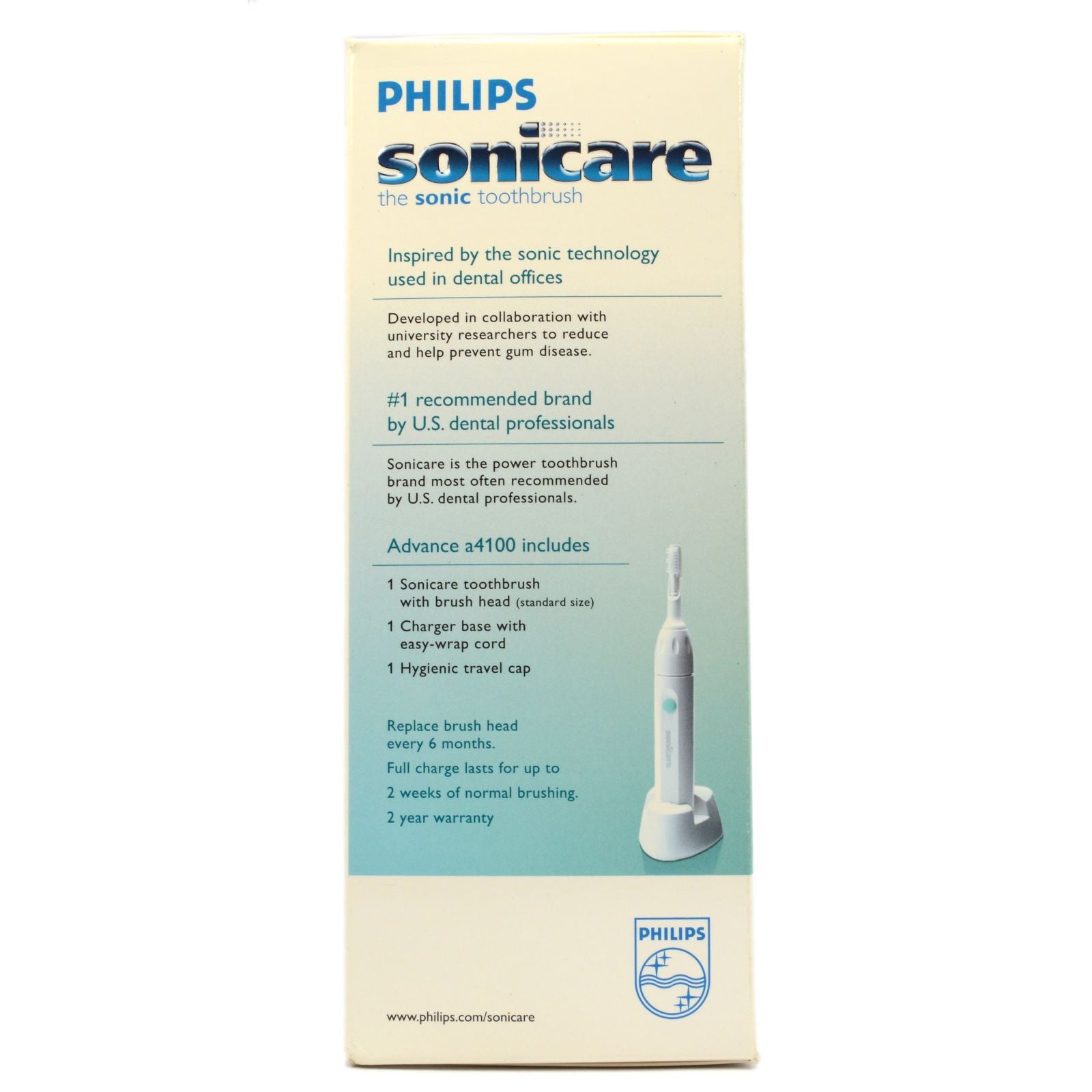 New in Box Philips Sonicare HX4101 Advance A4100 Sonic Electric Toothbrush - Perfect for Travel & Daily Oral Care