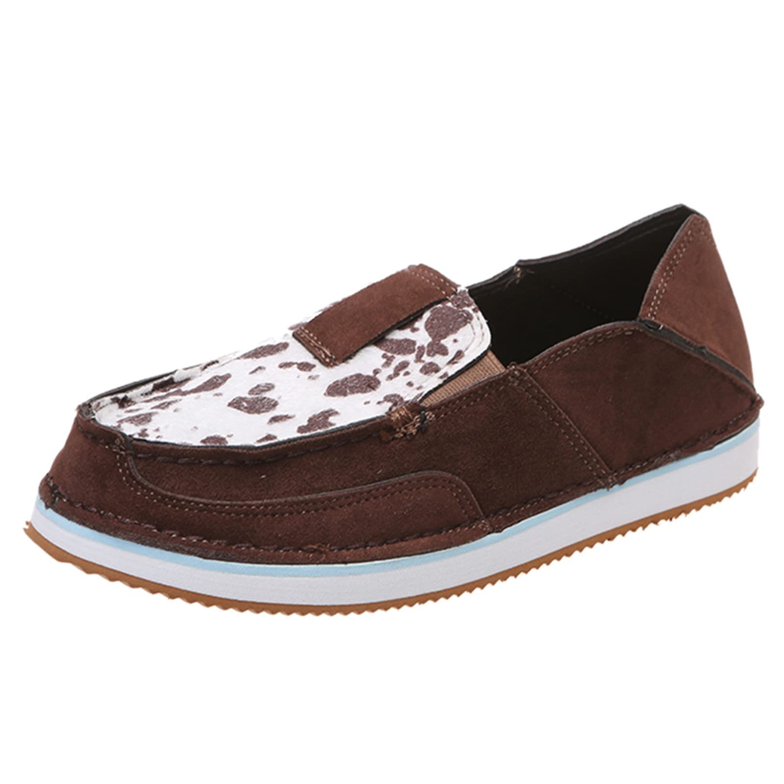 Jianglianga Women's Leopard Print Slip-On Sneakers - Breathable Canvas Walking Shoes for Women | Comfortable Casual Flats for Walking, Travel & Everyday Wear