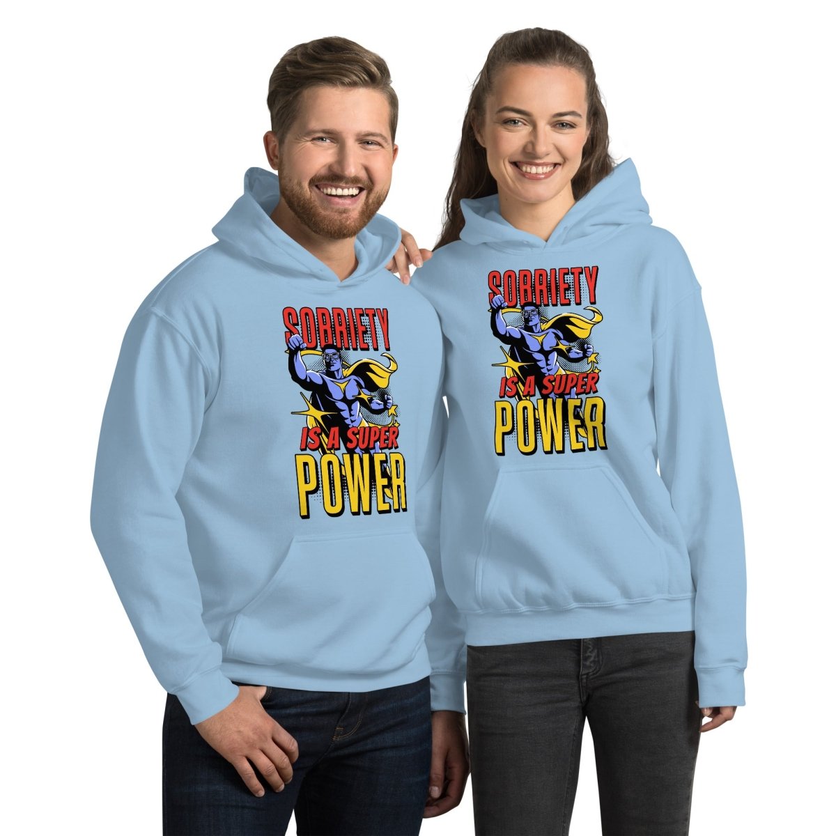 Sobriety is a Superpower Unisex Hoodie - Comfortable Cotton Pullover Sweatshirt for Men & Women - Perfect for Sober Living, Recovery Support & Everyday Wear