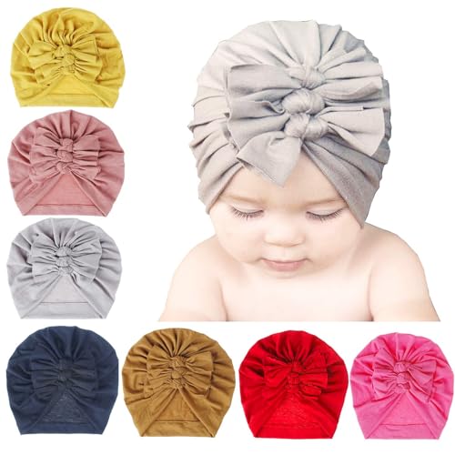 7pcs Baby Bow Turbans