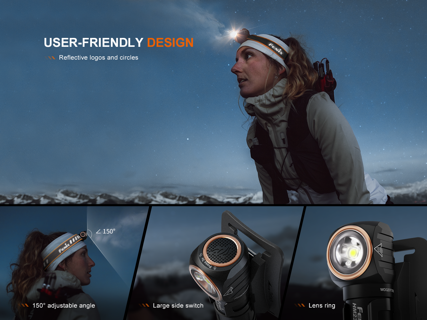 Fenix HM23 V2.0 Lightweight Detachable AA Headlamp - Rechargeable LED Headlight for Camping, Hiking & Outdoor Adventures