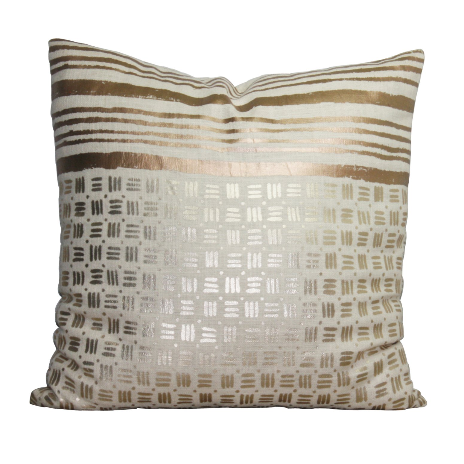 Luxury A&B Home Decorative Throw Pillow with Gold Accents - Perfect for Sofa, Bed & Living Room Decor
