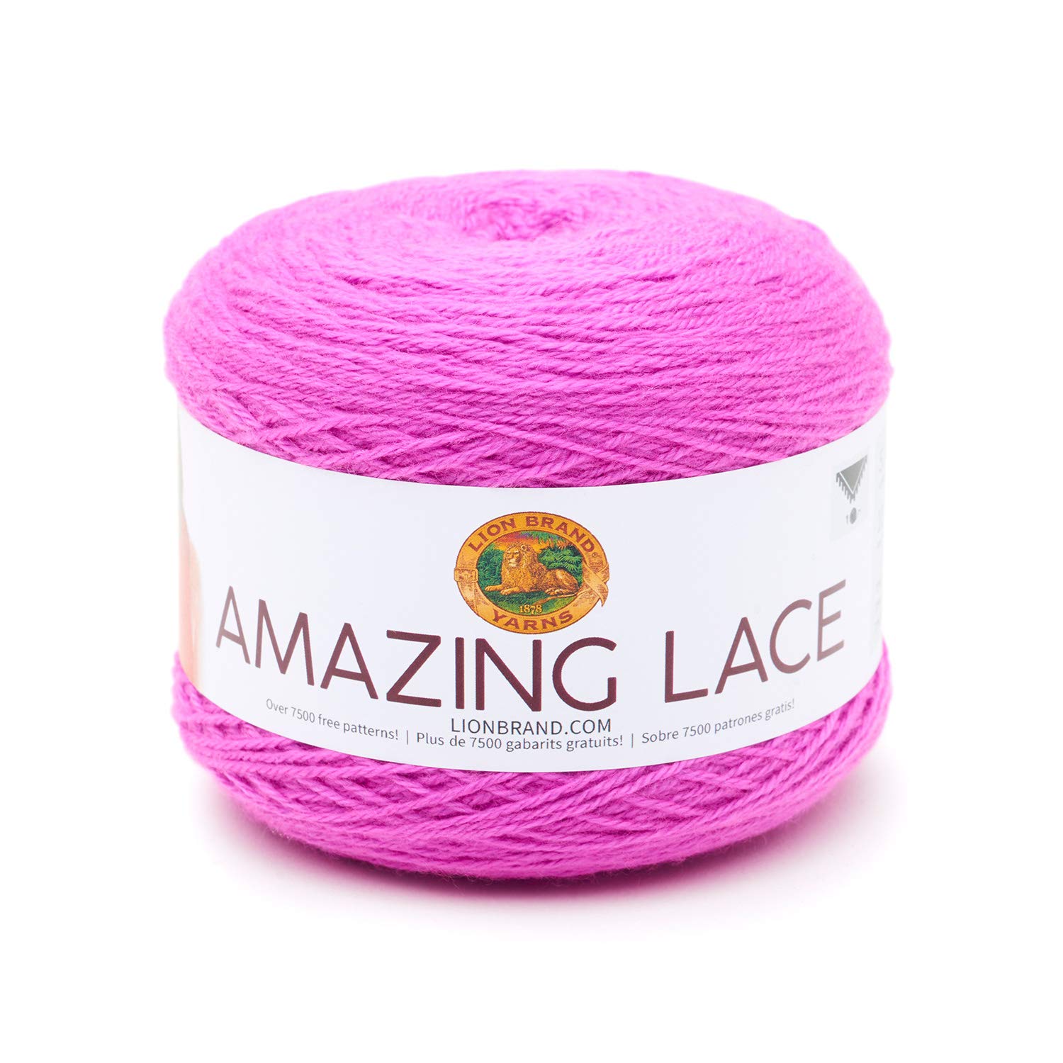 Amazing® Lace Yarn - Premium Feather & Fan Fuchsia Knitting Thread for Shawls, Scarves & DIY Crafts | Soft Crochet Yarn for Women's Handmade Accessories