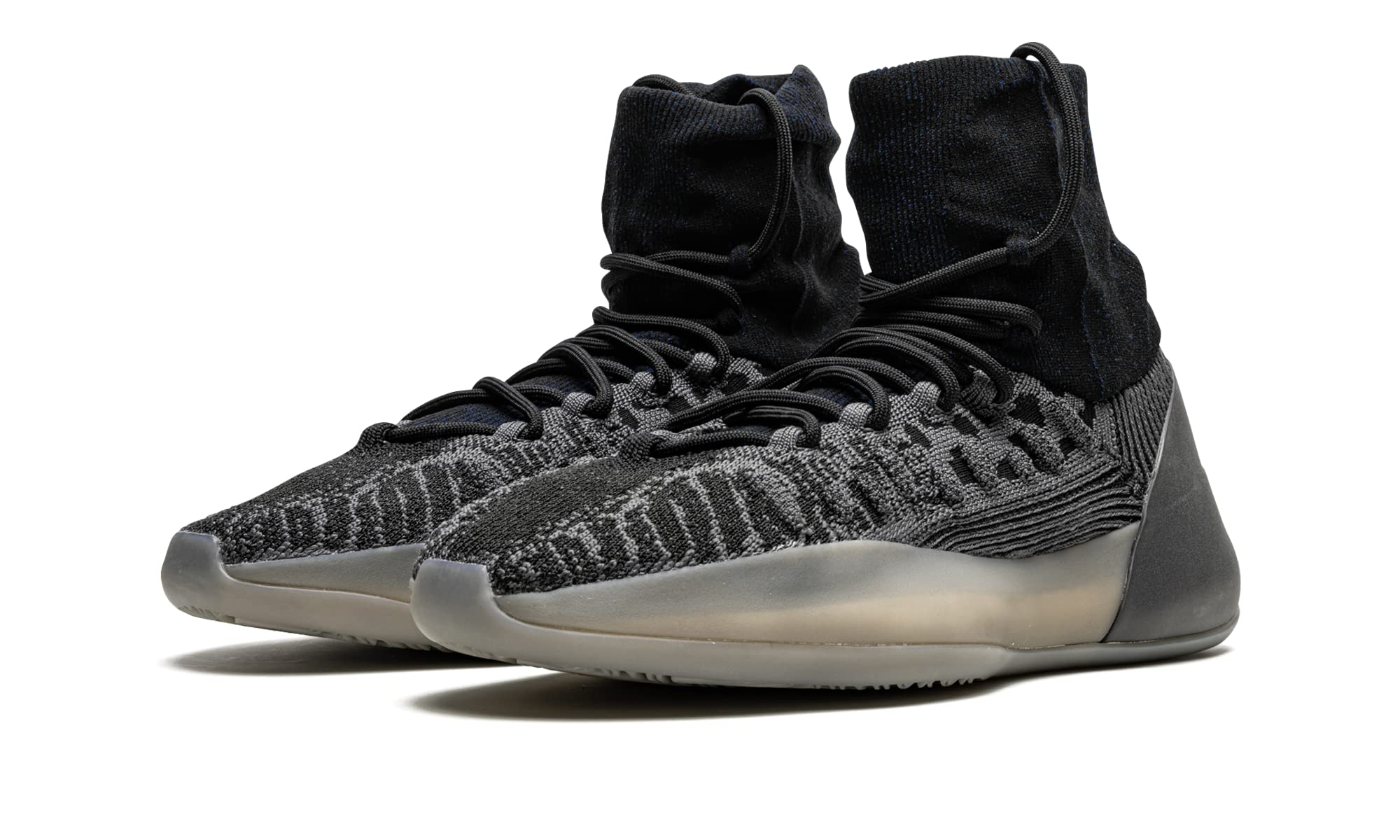 Adidas Men's Yeezy Knit Basketball Slip-On Sneakers - Black & Grey | Breathable Comfort for Casual Wear, Street Style & Gym Workouts