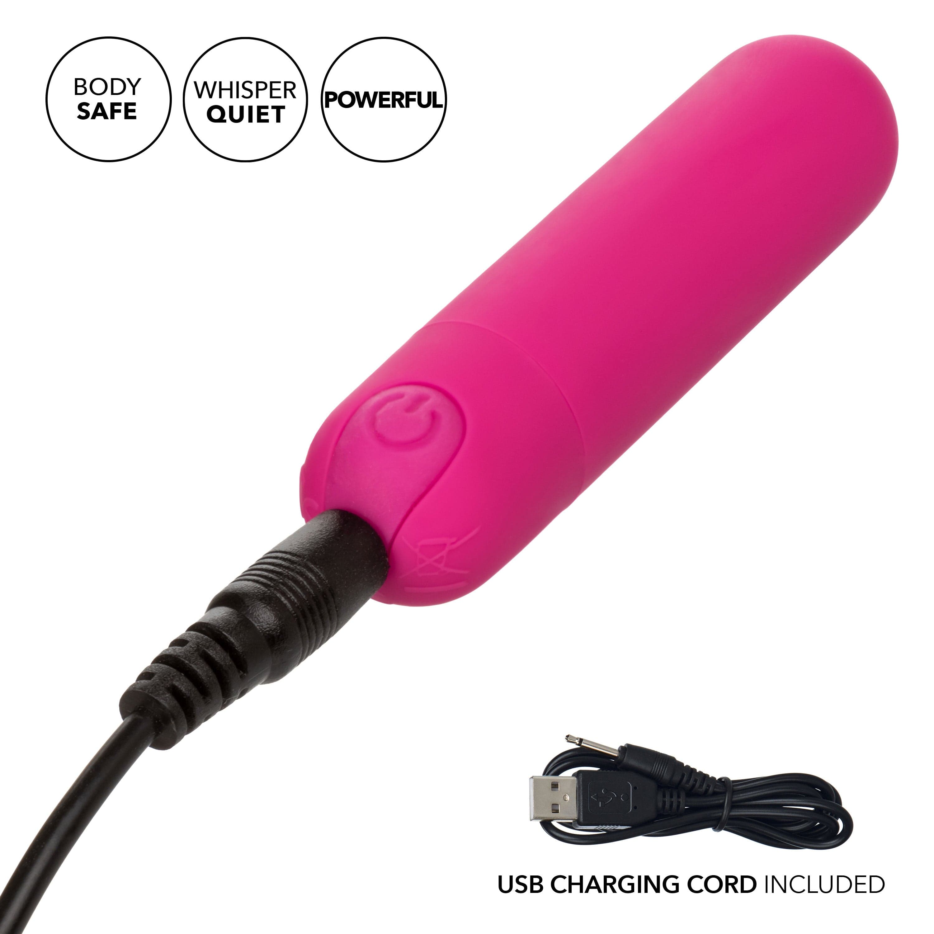 Rechargeable Hideaway Bullet Vibrator - Pink | Discreet Personal Massager for Women | Perfect for Solo Play & Couples Use
