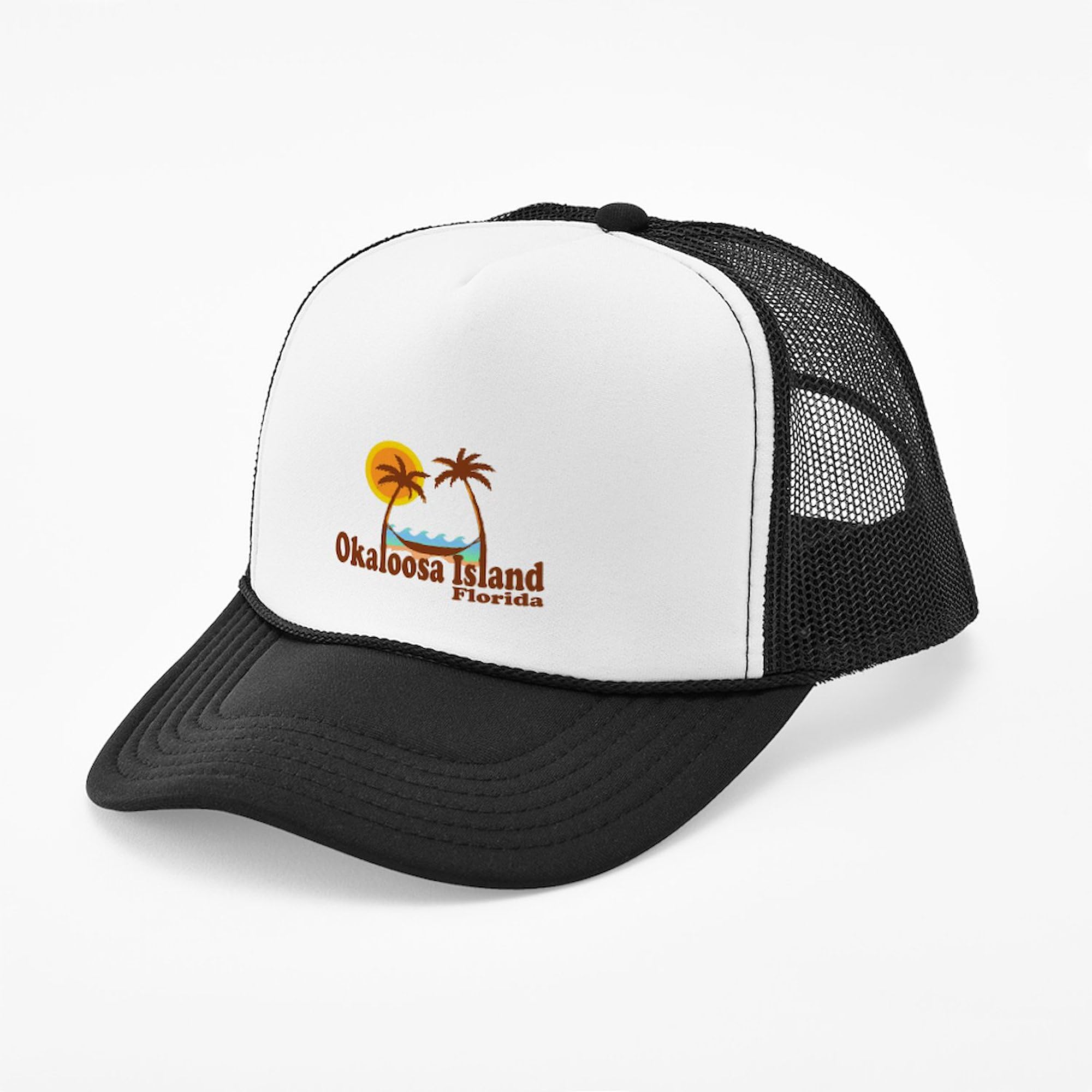 Okaloosa Island FL Adjustable Snapback Trucker Hat - Stylish & Comfortable for Beach, Fishing & Outdoor Activities