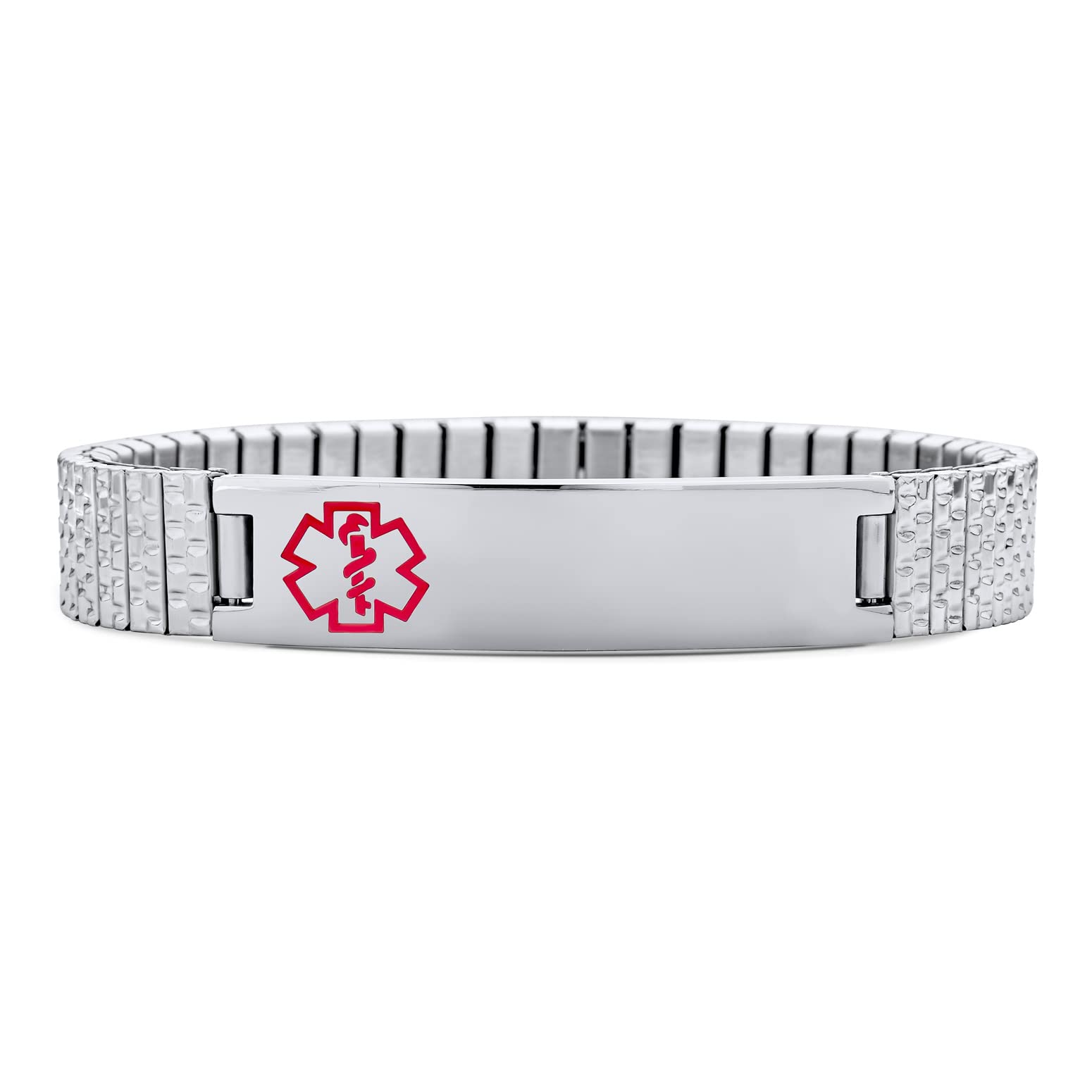 Personalized Medical ID Bracelet - Stainless Steel Adjustable for Women & Teens - Emergency Alert Jewelry