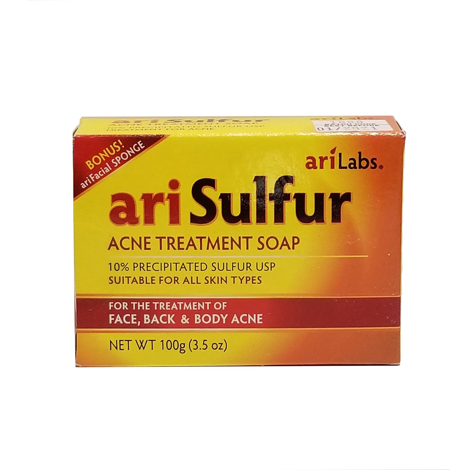 ariSulfur Acne Treatment Soap 3.5oz - Sulfur & Salicylic Acid Face Wash for Acne, Blackheads & Oily Skin - Gentle Cleansing Bar for Daily Skincare Routine & Blemish Control