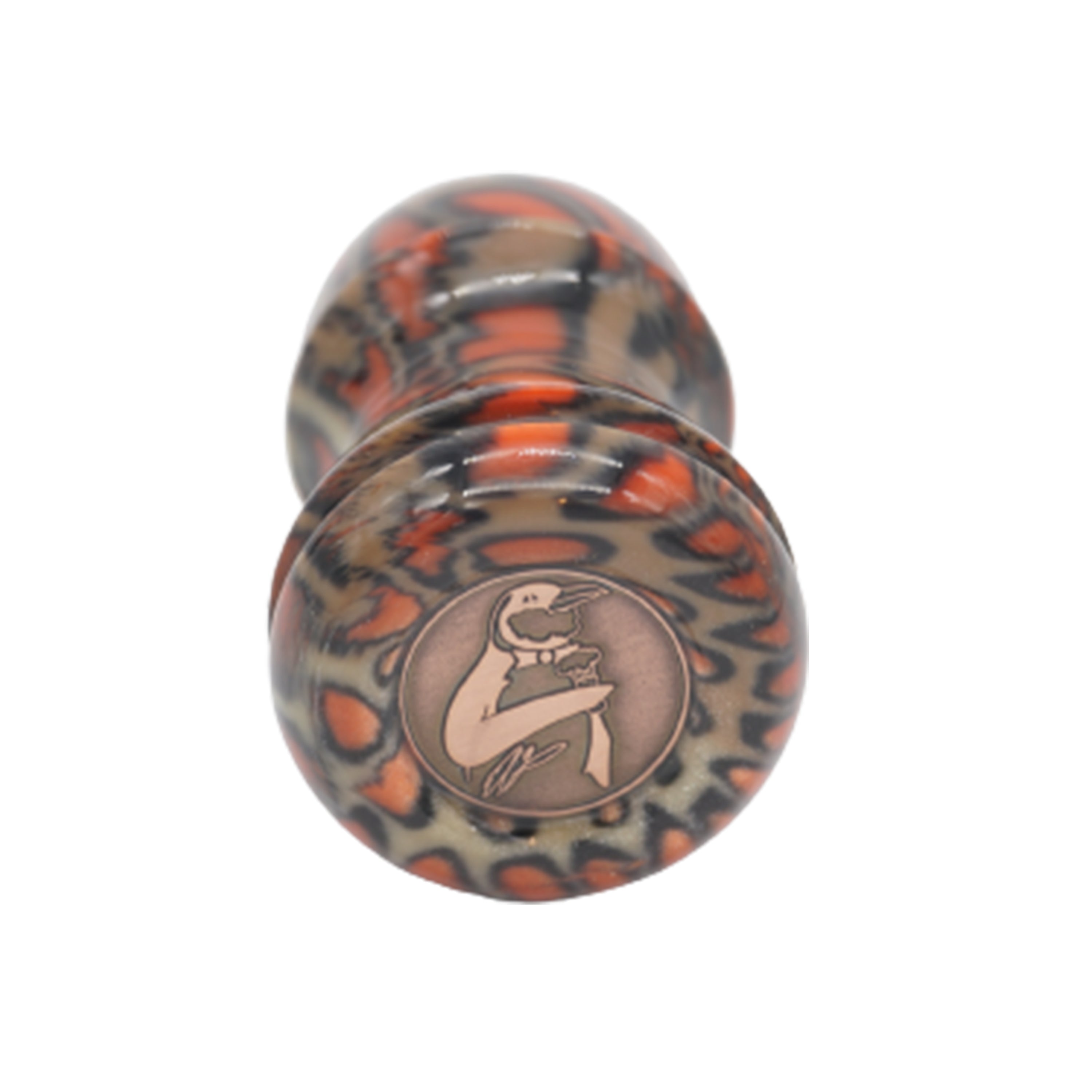 Premium Orange Tigris Perla Handmade Shaving Brush Handle - Fits 24mm & 26mm Knots - Perfect for Wet Shaving & Grooming Gifts for Men