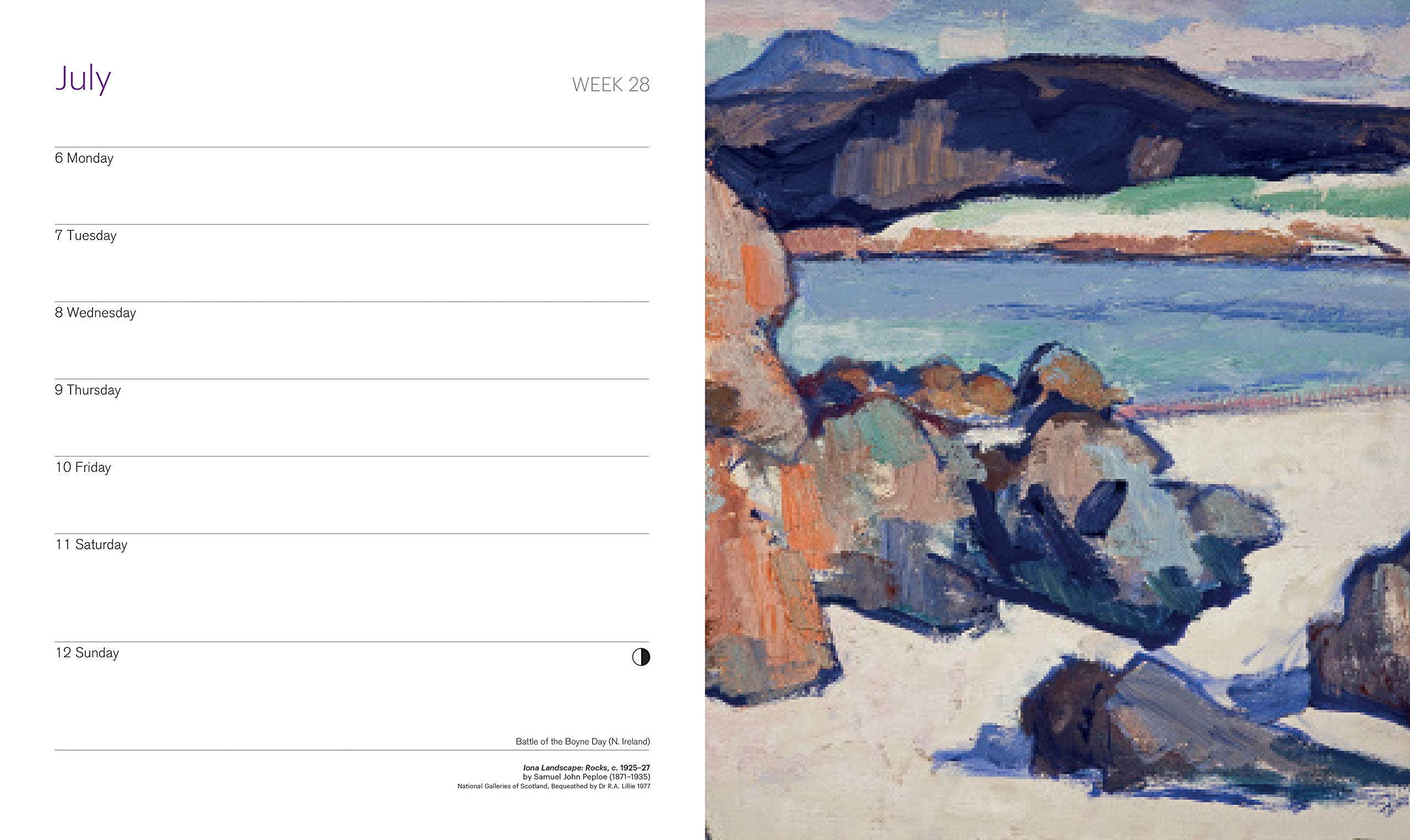 National Galleries of Scotland 2020 Desk Diary - Weekly & Monthly Planner for Office, School & Home Organization