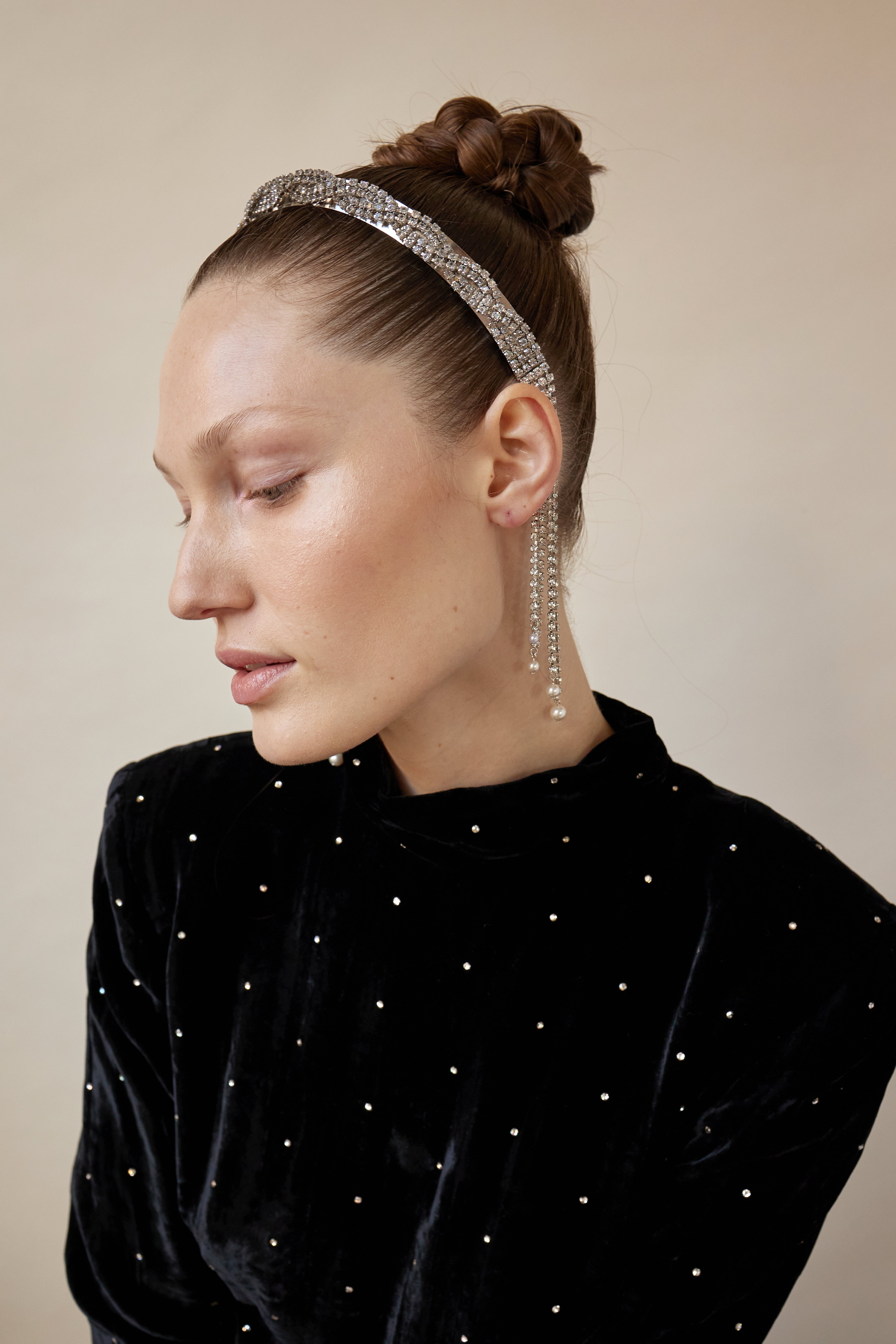 Margaret Crystal Fringe Headband - Elegant Beaded Hair Accessory for Women | Perfect for Weddings, Parties & Special Occasions