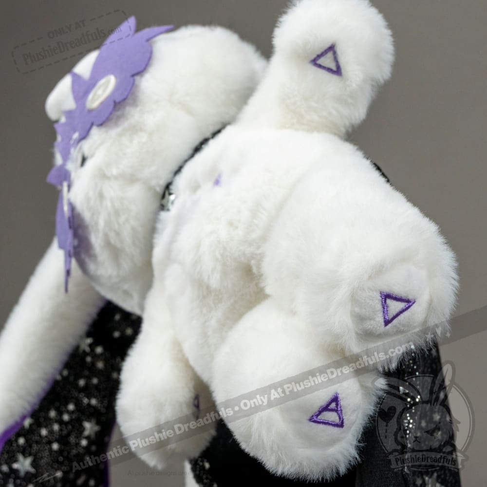 Plushie Dreadfuls White Witch Bunny Stuffed Animal Toy - Soft Cute Plush Bunny for Halloween Decor, Gift Giving & Cuddling