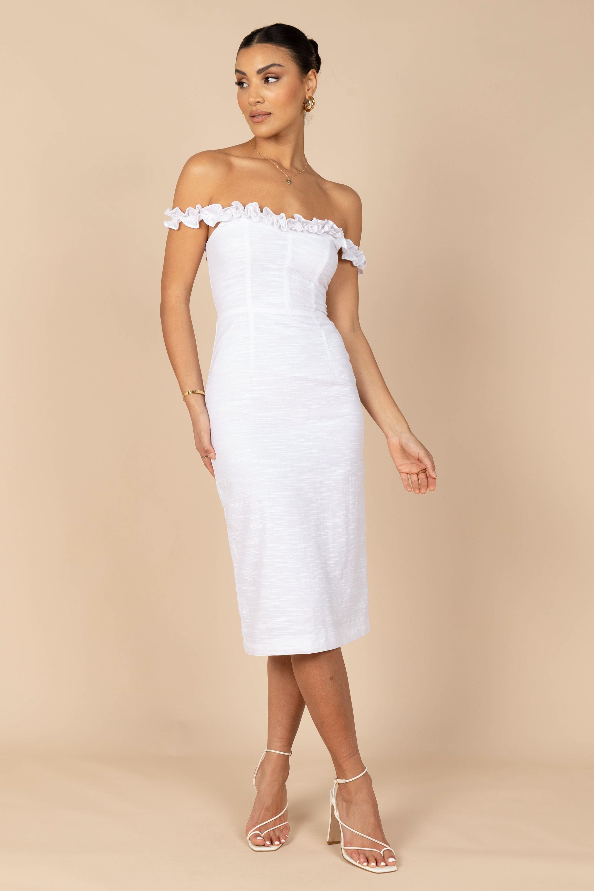 Florez White Dress for Women - Elegant & Comfortable Summer Dress for Casual Wear, Beach, Party & Date Night