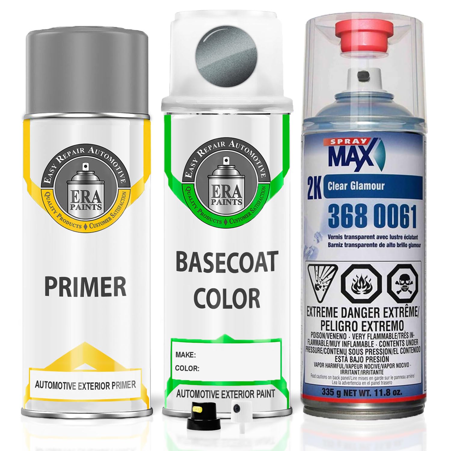 ERA Paints MST - Graphite Steel Metallic Automotive Spray Paint for KIA | Exact Color Match | Premium Kit with 2K 3680061 Clearcoat | Perfect for Car Touch-Ups & DIY Auto Repairs