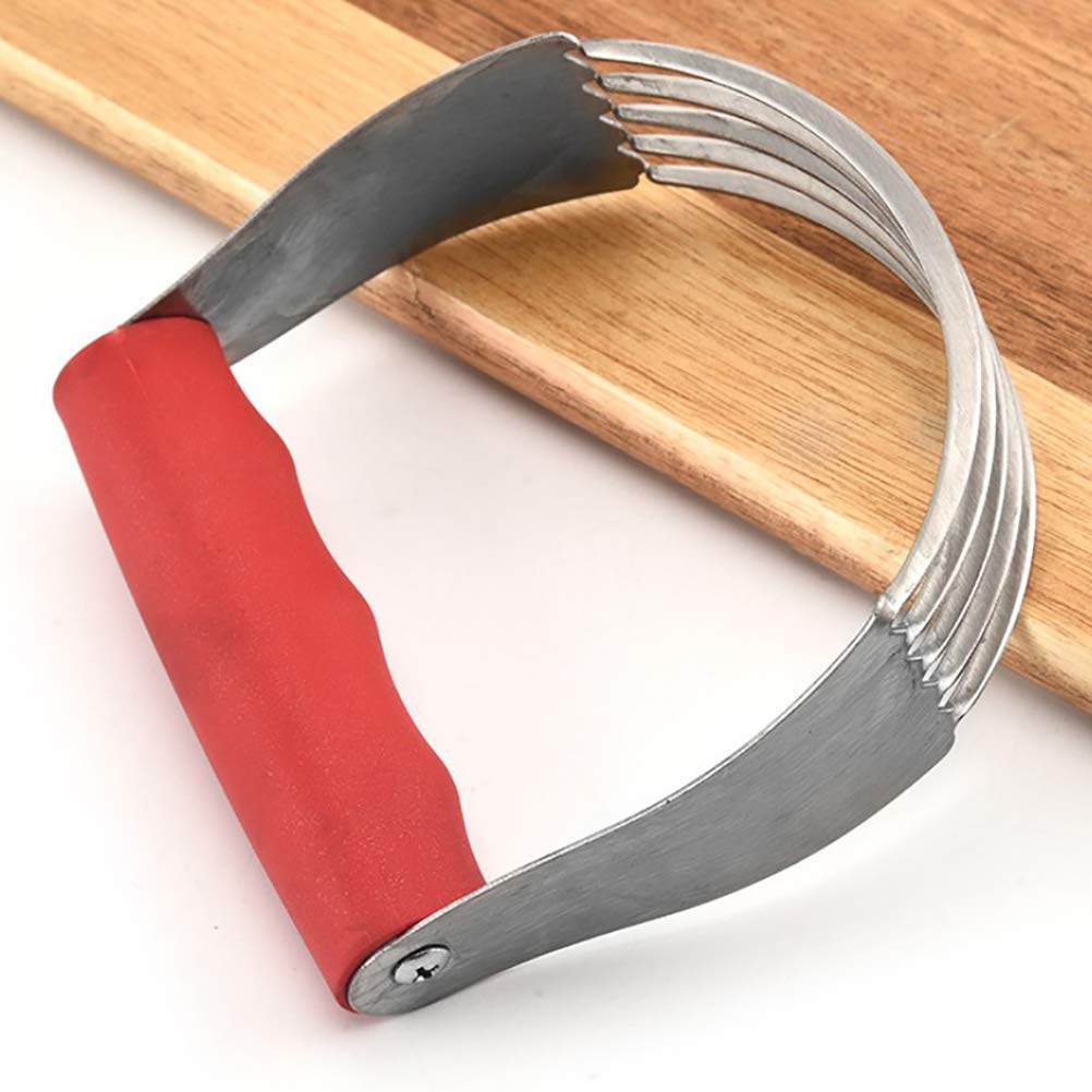 Stainless Steel Dough Mixer - Handheld Pastry Cutter & Flour Blender for Baking with Non-Slip Handle - Perfect for Homemade Bread, Pizza Dough & Pastry Making