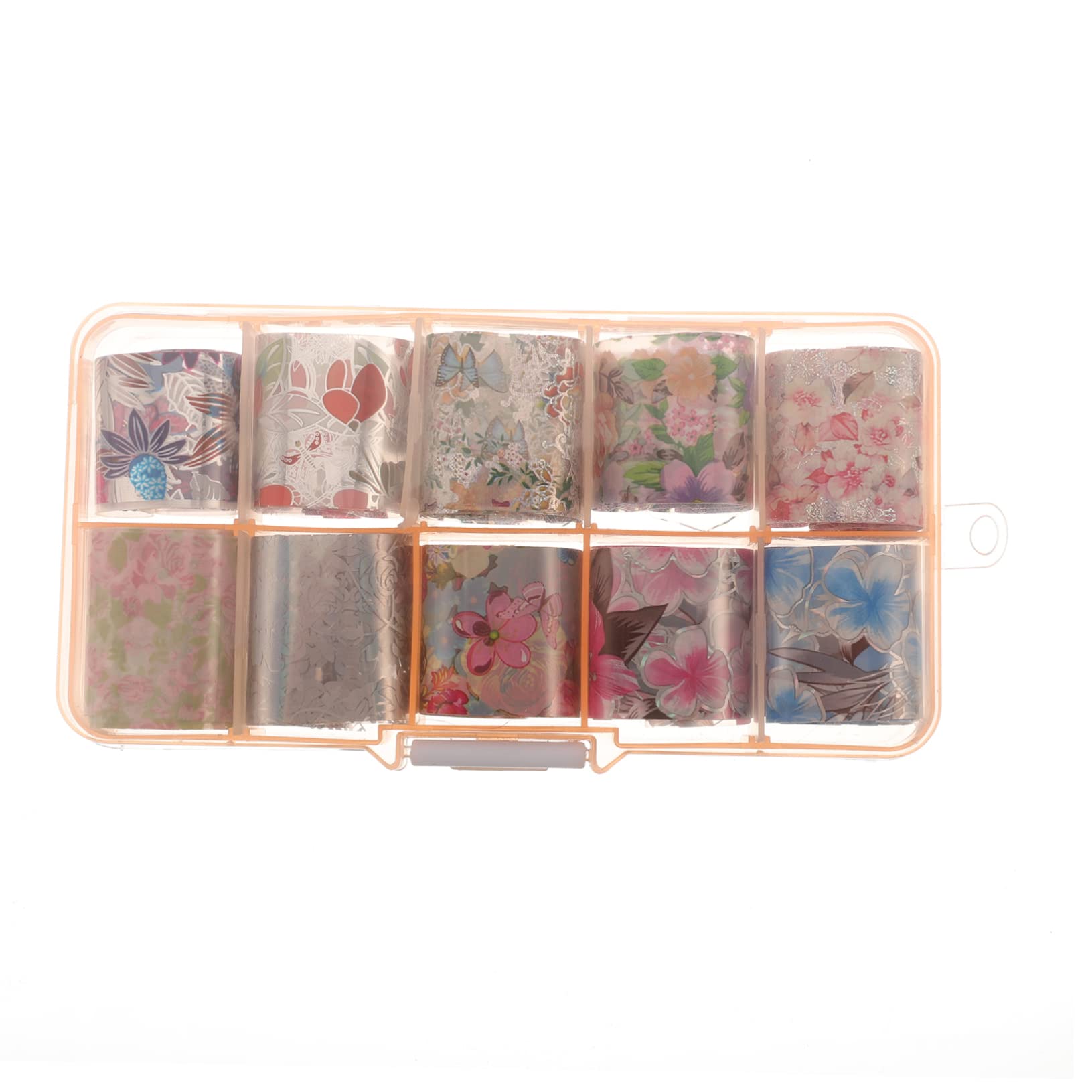 Minkissy 1 Box Nail Art Stickers - DIY Nail Decals with Trendy Flower Patterns for Manicure & Nail Decor - Perfect for Home Salon, Parties, and Fashion Nail Art