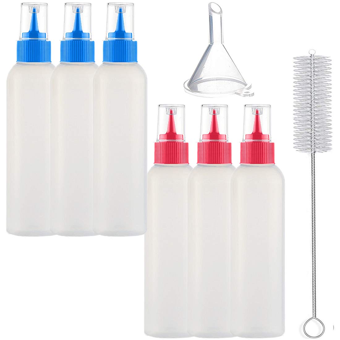 6-Pack 2oz Squeeze Bottles for Cake Decorating, Icing, Condiments & More – Perfect for Baking, Pancake Syrup, Salad Dressing & Cookie Decorating Supplies
