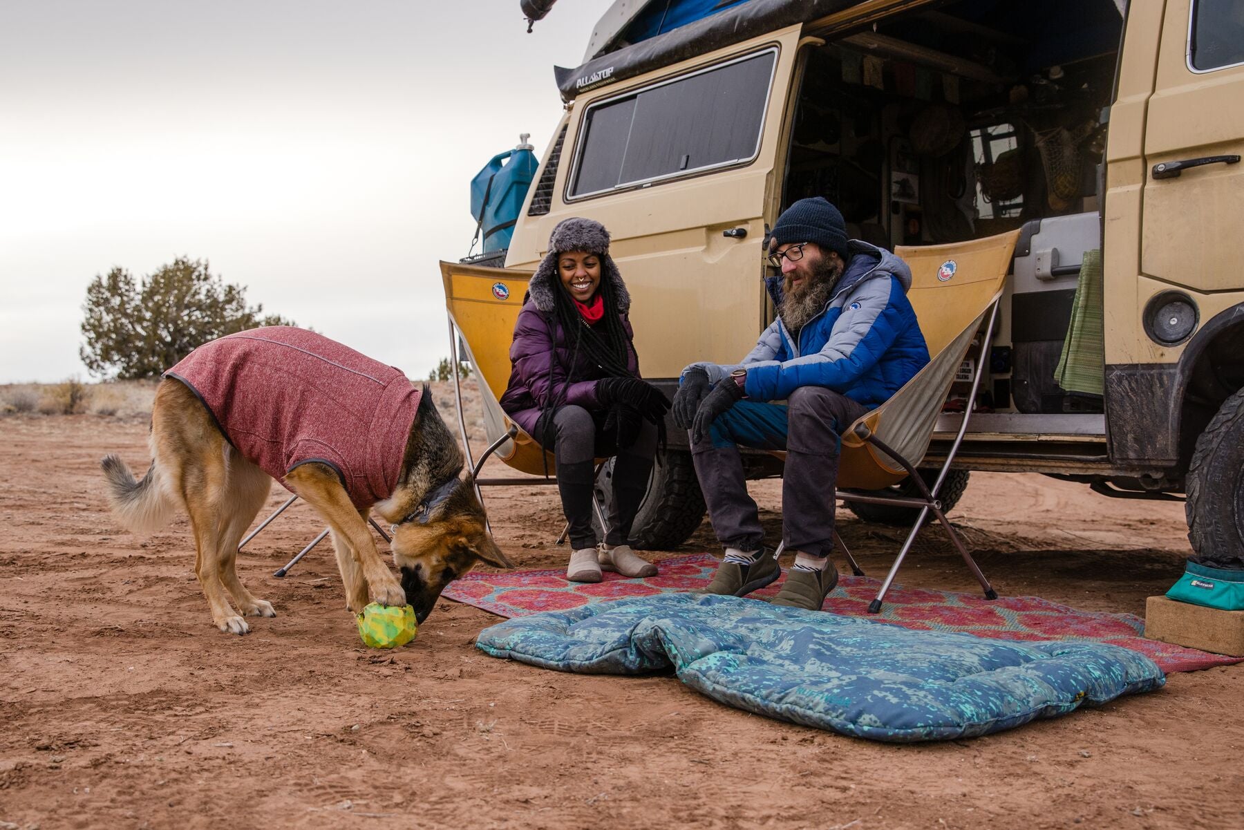 Ruffwear® Gnawt a Rock® Red Sumac Dog Treat Dispenser - Durable Chew Toy for Aggressive Chewers, Interactive Food Puzzle for Mental Stimulation - Perfect for Hiking, Camping, and Outdoor Adventures