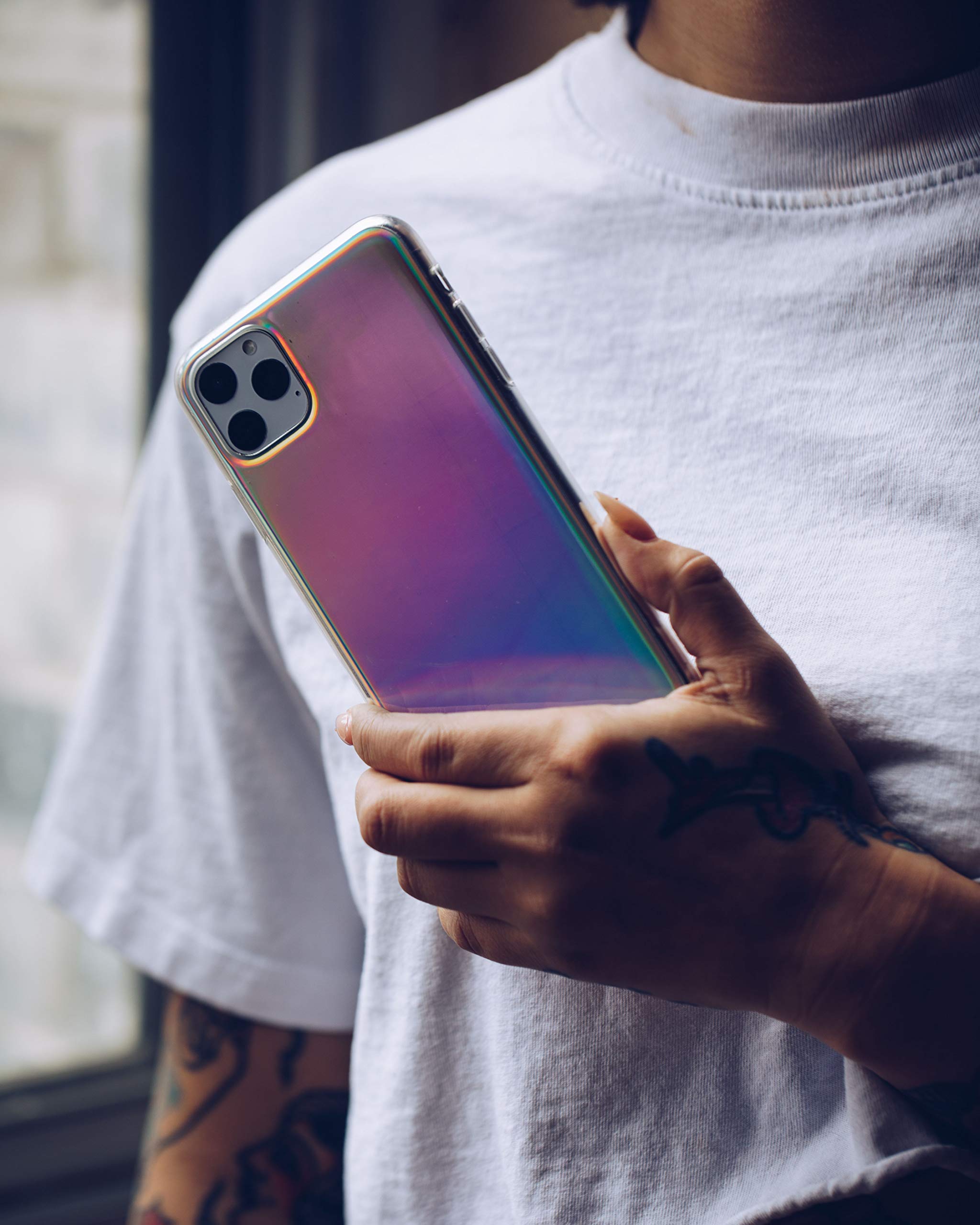 FELONY CASE - iPhone 12 Pro Max Case - Stylish Aura Holographic Phone Cover - Anti-Scratch, Wireless Charging Compatible, 360° Shockproof Protective Case for Apple iPhone 12 Pro Max - Perfect for Everyday Use, Travel & Outdoor Activities