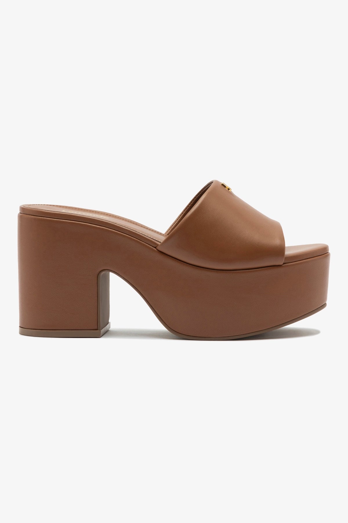 Premium Miso Platform Mule Shoes in Caramel Leather - Comfortable Women's Slip-On Loafers for Casual Wear, Office & Everyday Outfits