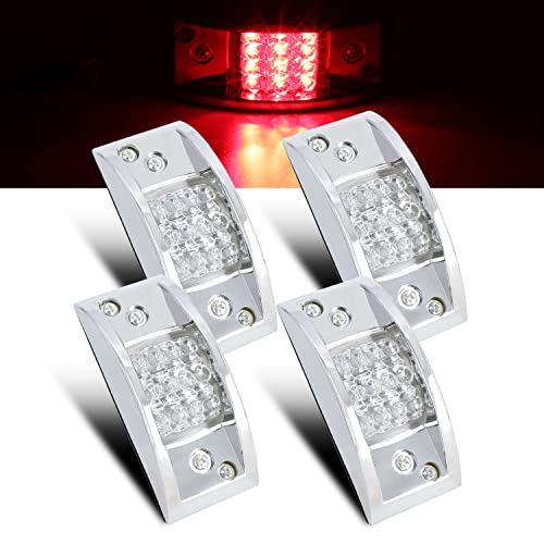 4pcs Clear/Red