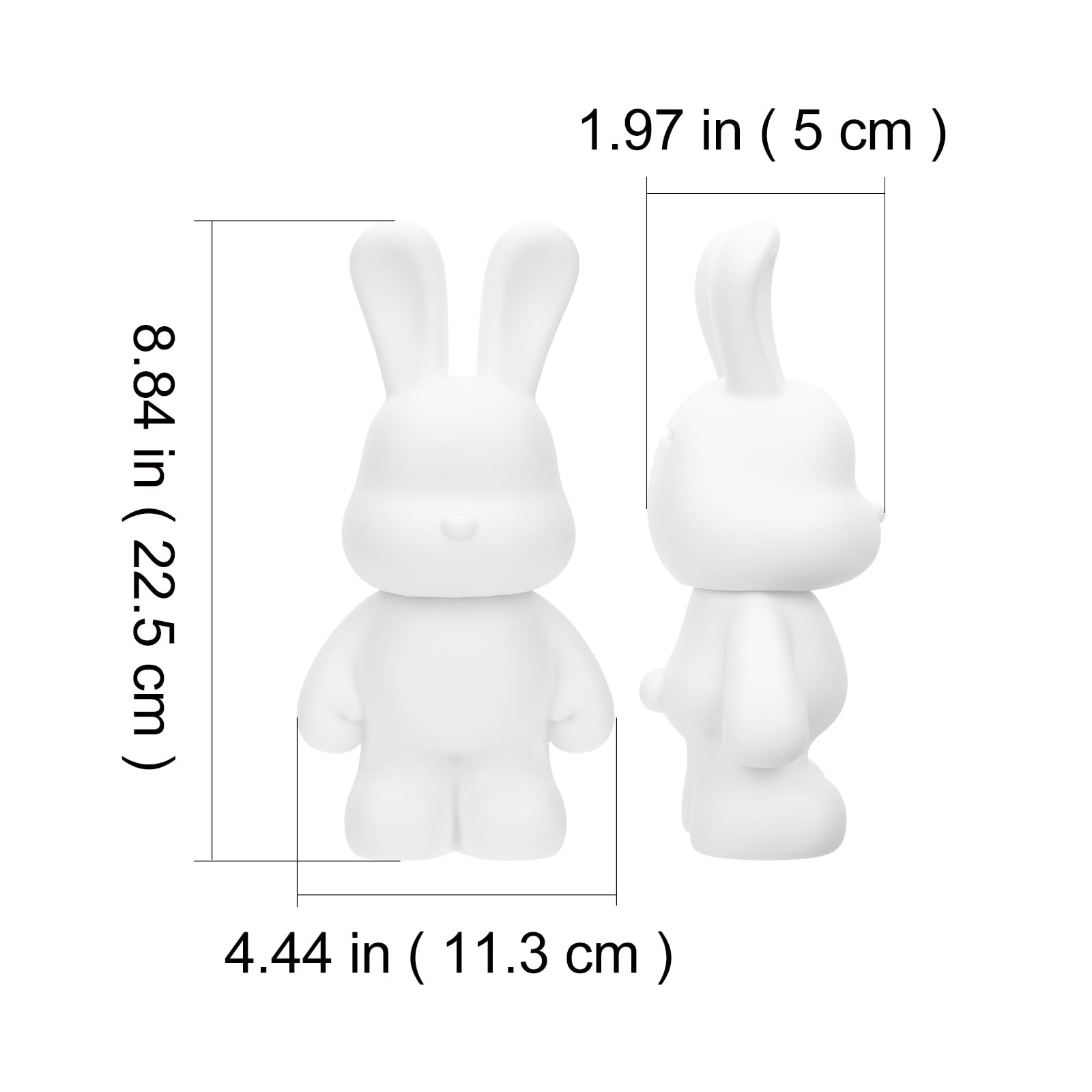Vaguelly 4-Piece DIY Rabbit Piggy Bank Set - Miniature White Bunny Statues for Easter Crafts, Home Decor & Outdoor Ornaments | Perfect for Easter Gifts, Kids' Room Decor, and Garden Decoration