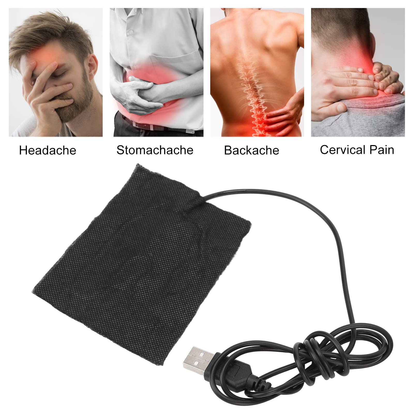 USB Electric Heating Pad - DIY Cloth Warmer for Pain Relief, Hot Compress Therapy | Portable Heating Pad for Back, Neck & Shoulder Pain | Home, Office & Travel Use