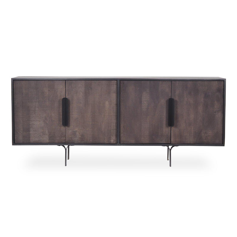 SAHARA 180cm Solid Mango Wood Sideboard Buffet Cabinet - Honey Finish | Rustic Dining Room Storage Furniture for Living Room, Entryway & Home Decor