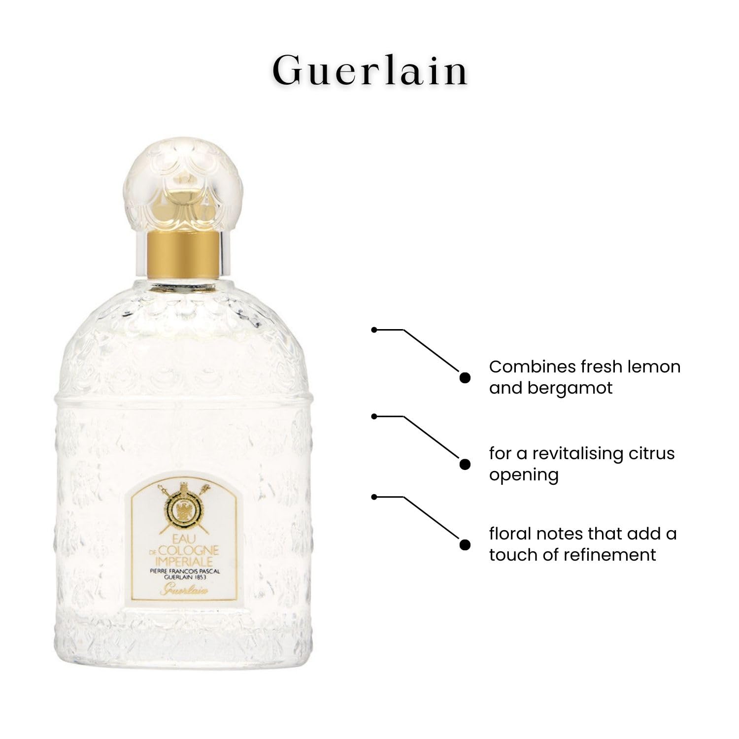 Guerlain Imperiale Eau De Cologne for Men - 3.4 oz Cologne Spray | Fresh & Luxurious Fragrance for Everyday Wear, Office & Special Occasions