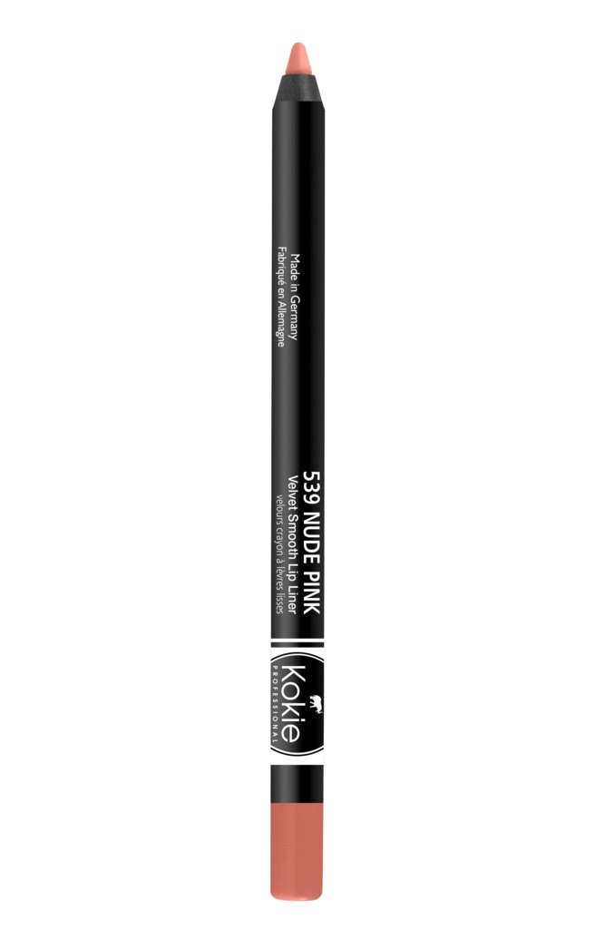Kokie Cosmetics Velvet Smooth PVC Lip Liner - Nude Pink (0.042 oz) | Long-Lasting, Waterproof Lip Pencil for Everyday Makeup & Special Occasions