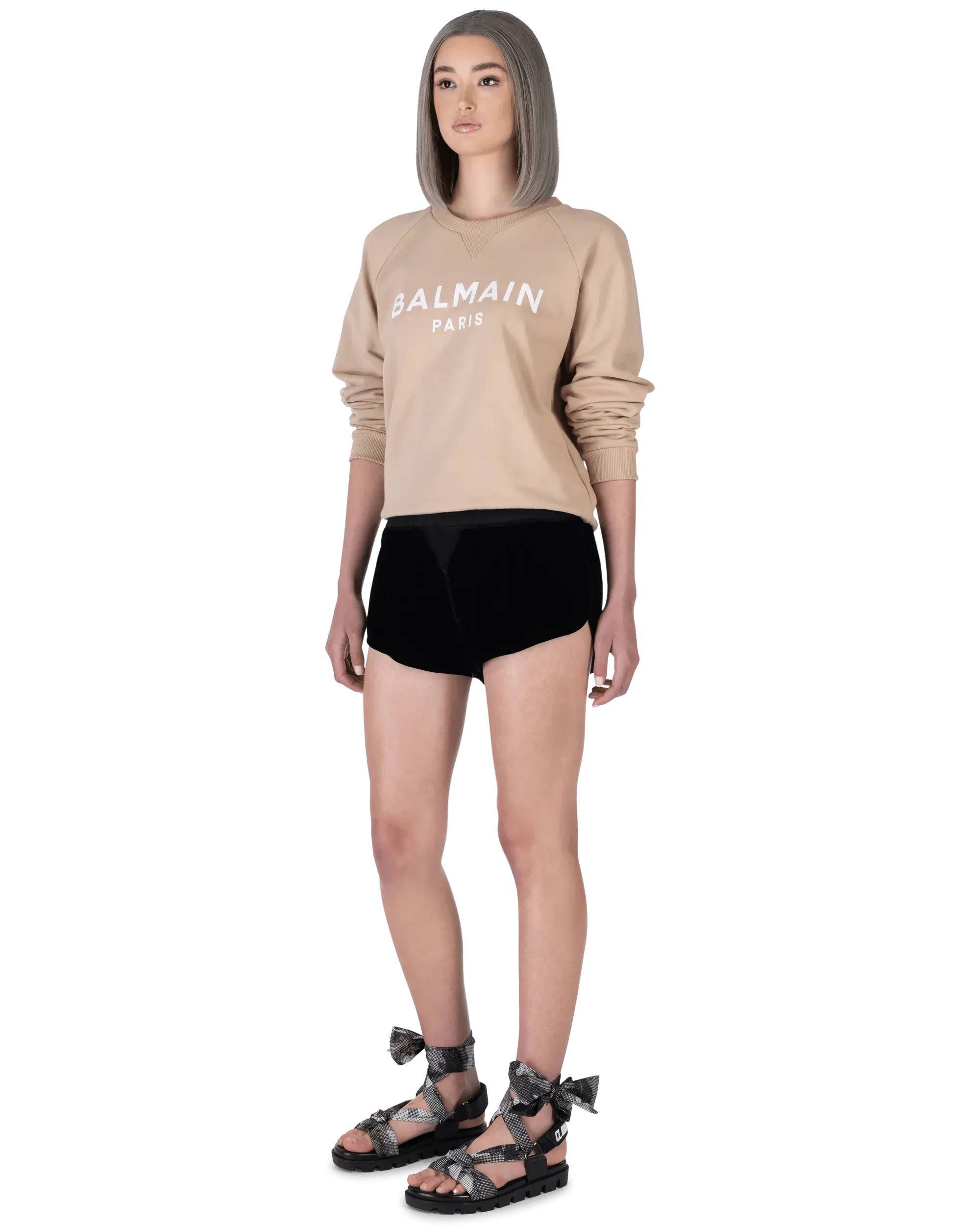 Embroidered Velvet Shorts for Women - Soft & Comfortable High Waist Shorts - Perfect for Summer, Lounge, and Casual Outfits